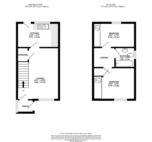 1, Fellbrook Close, West Midlands floorplan