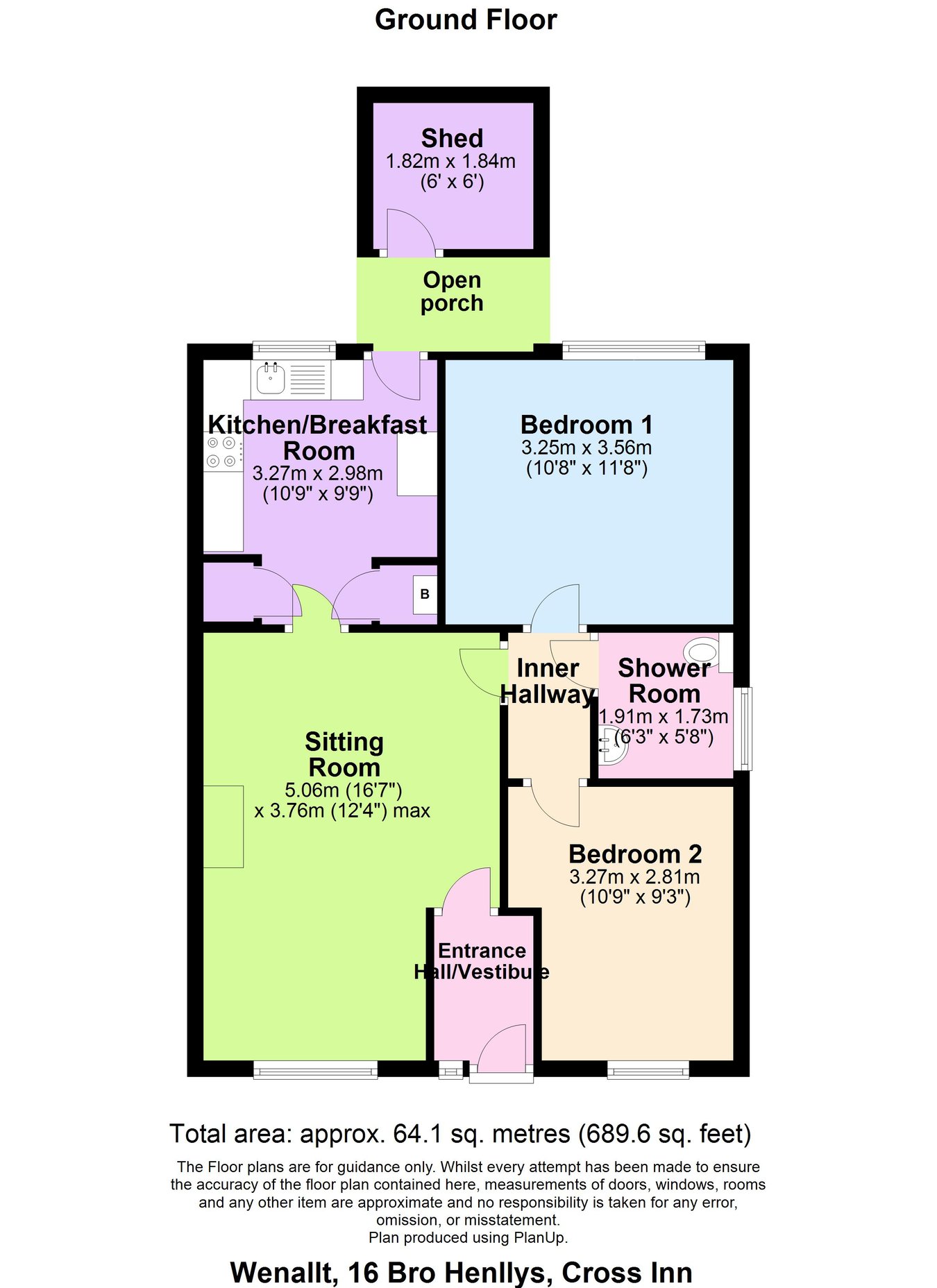 Wenallt, 16 Bro Hafan, Near New Quay floorplan