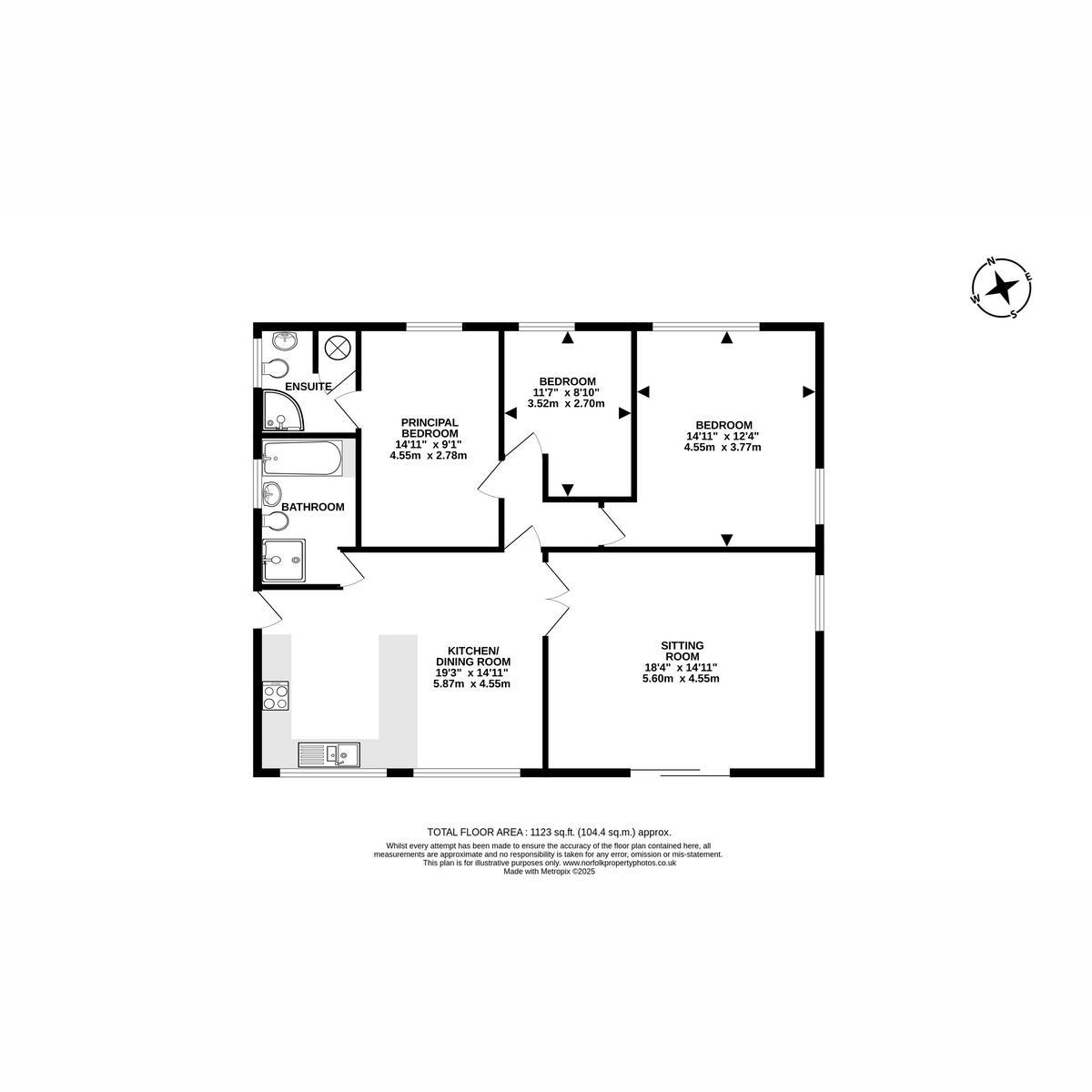 The Bungalow, Flixton Marsh Lane, Lowestoft floorplan