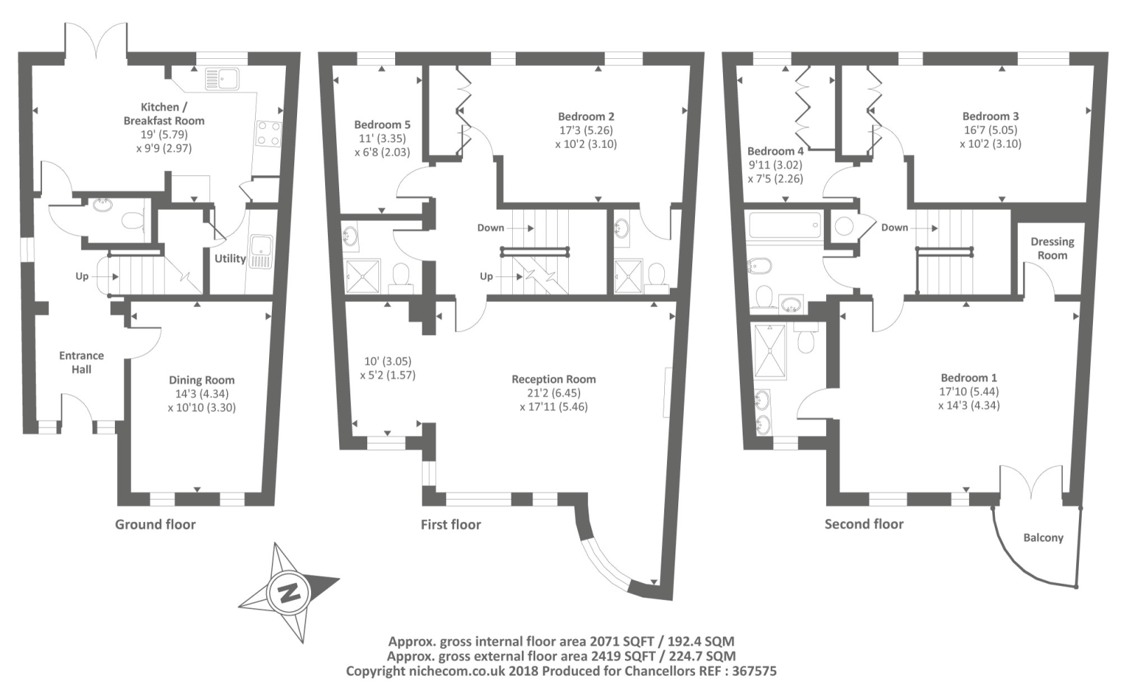 3 Bedrooms Detached house for sale in Dettingen Crescent, Camberley GU16,