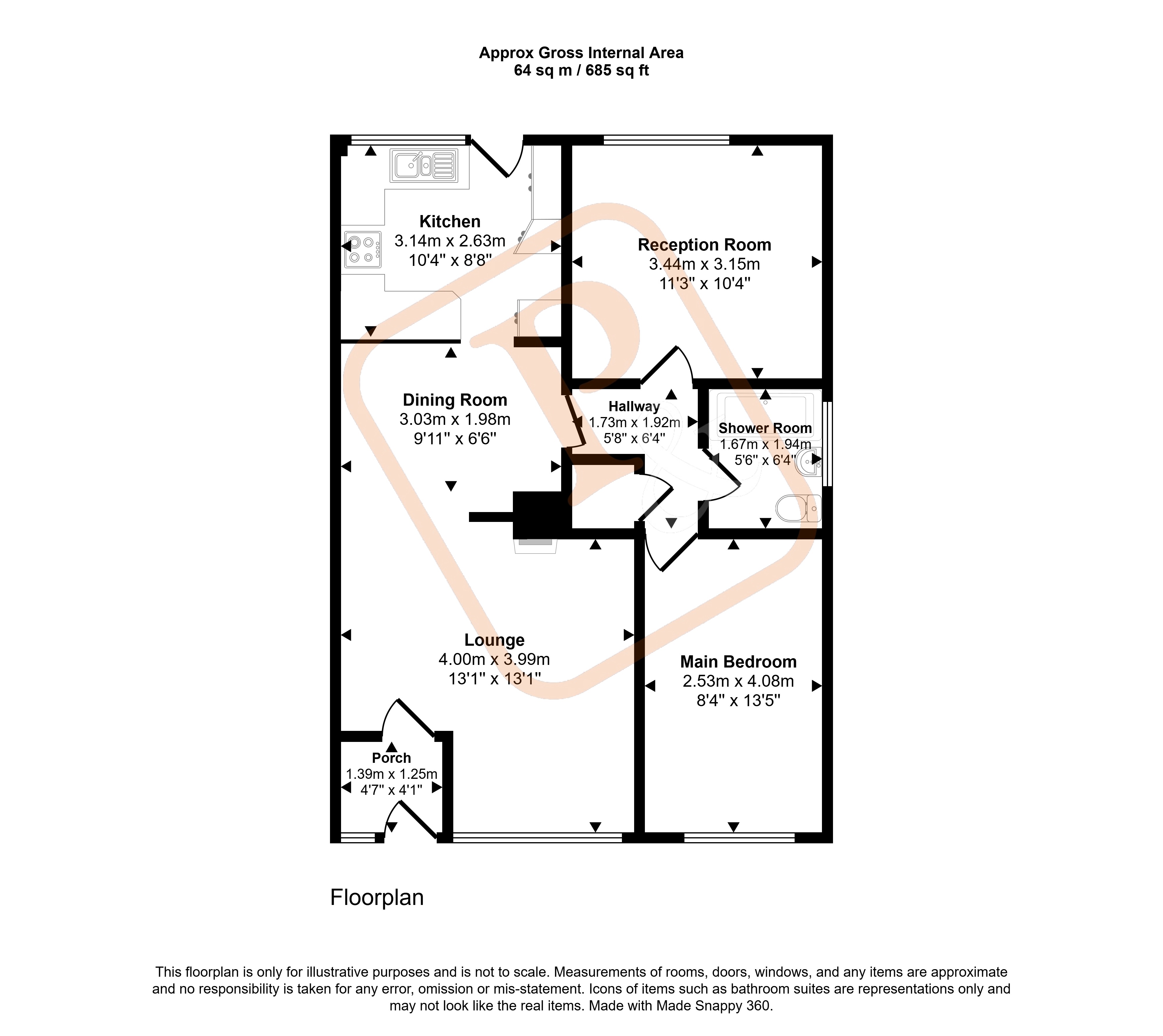 2, Belmont Crescent, St. Johns, Essex floorplan
