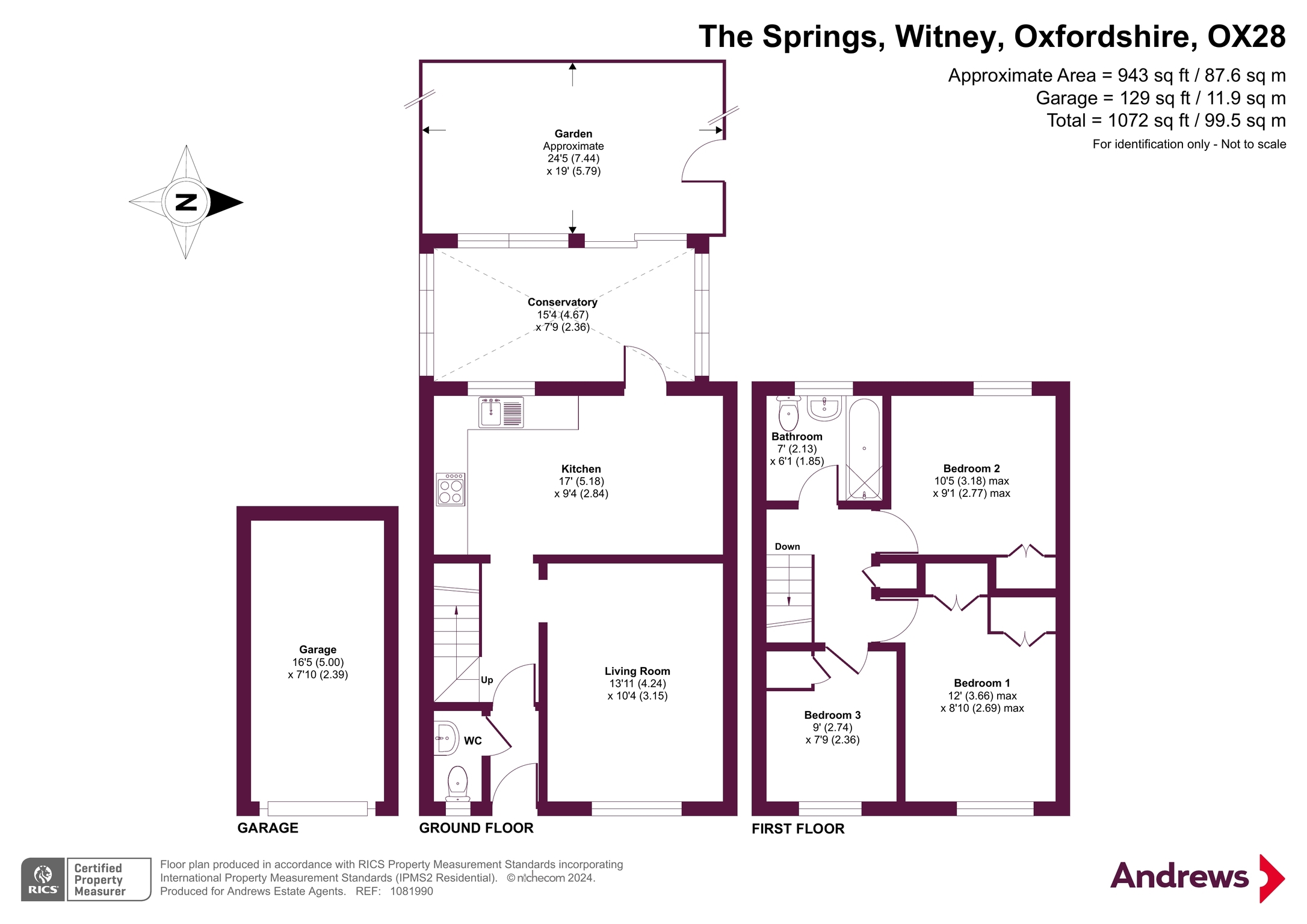 The Springs, Witney, Oxfordshire OX28, 3 bedroom end terrace house for