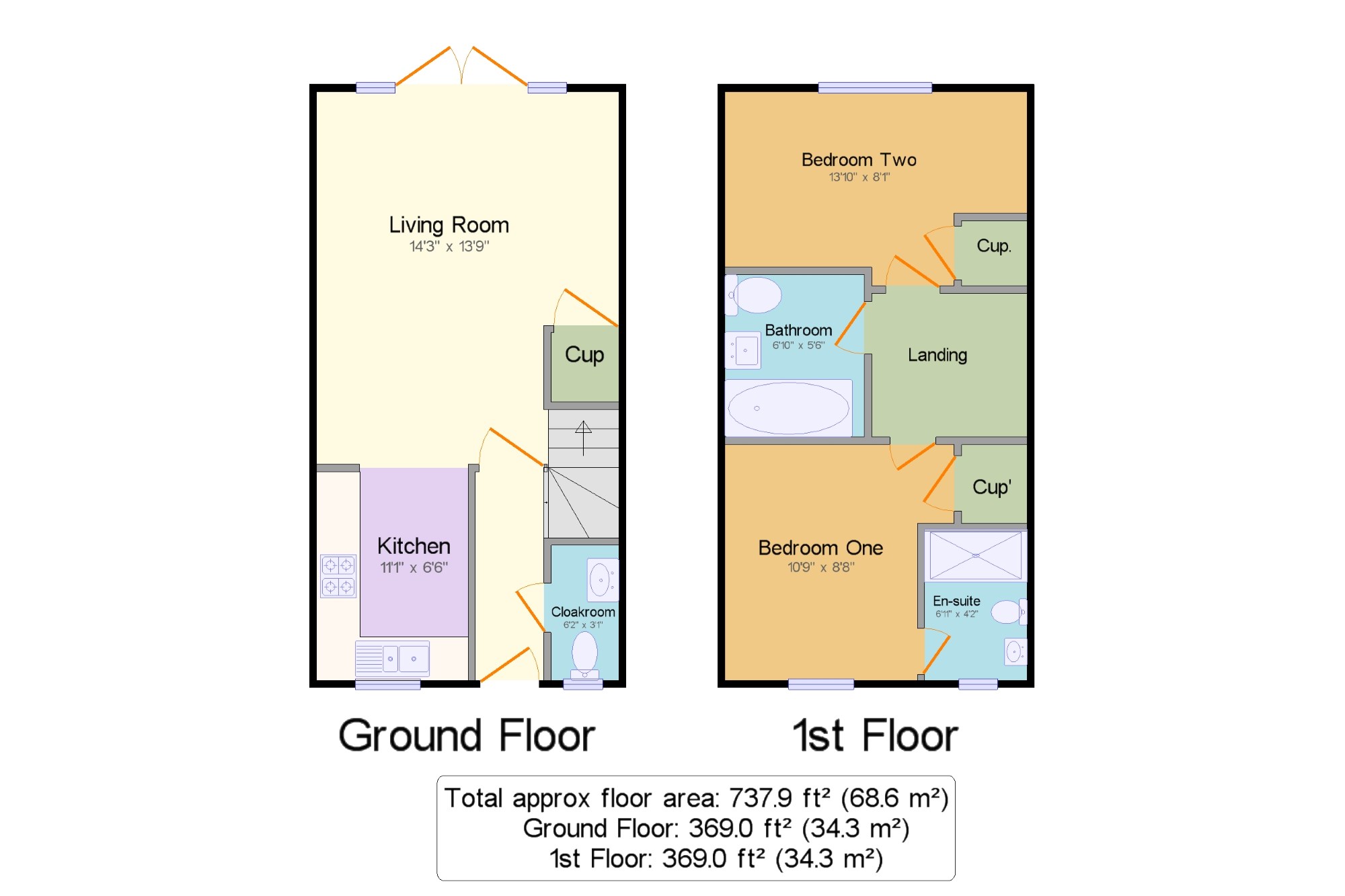 2 Bedrooms Terraced house for sale in Friars Court, Maidstone, Kent ME15