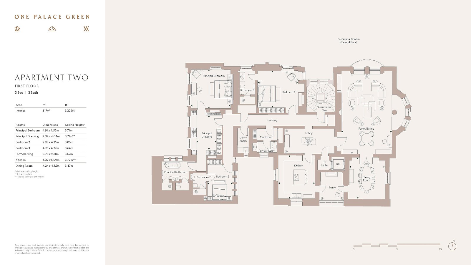 Apartment 2,, One Palace Green, Kensington floorplan