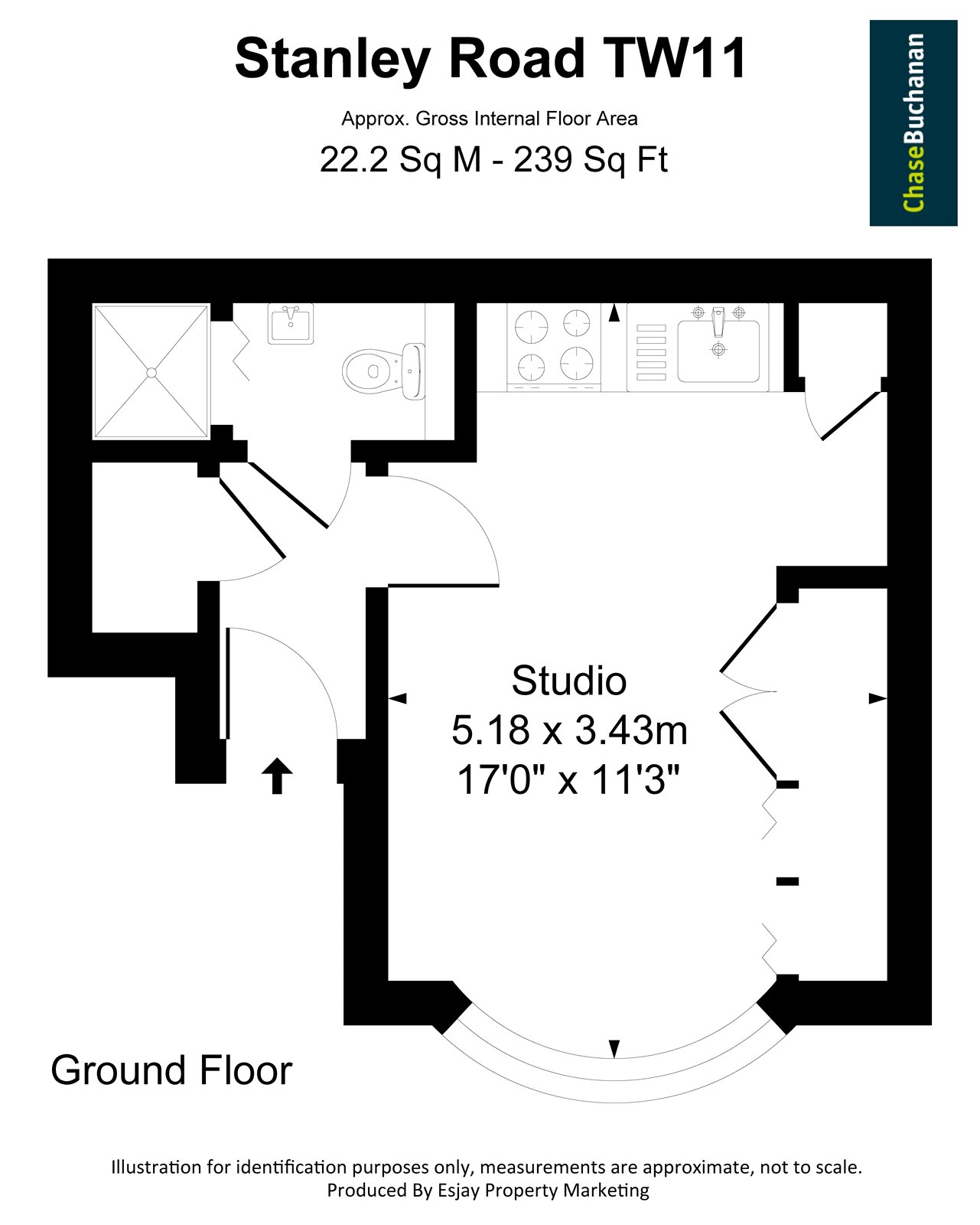 1, 79,, Stanley Road, Teddington floorplan