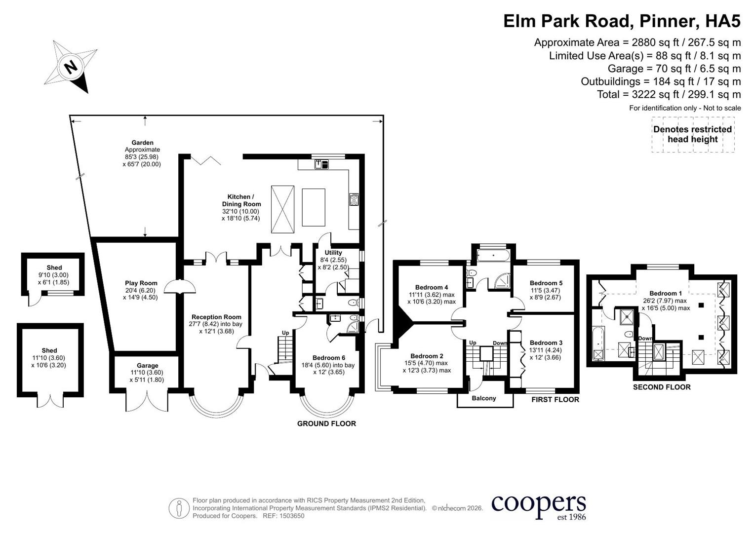 39, Elm Park Road, Pinner floorplan