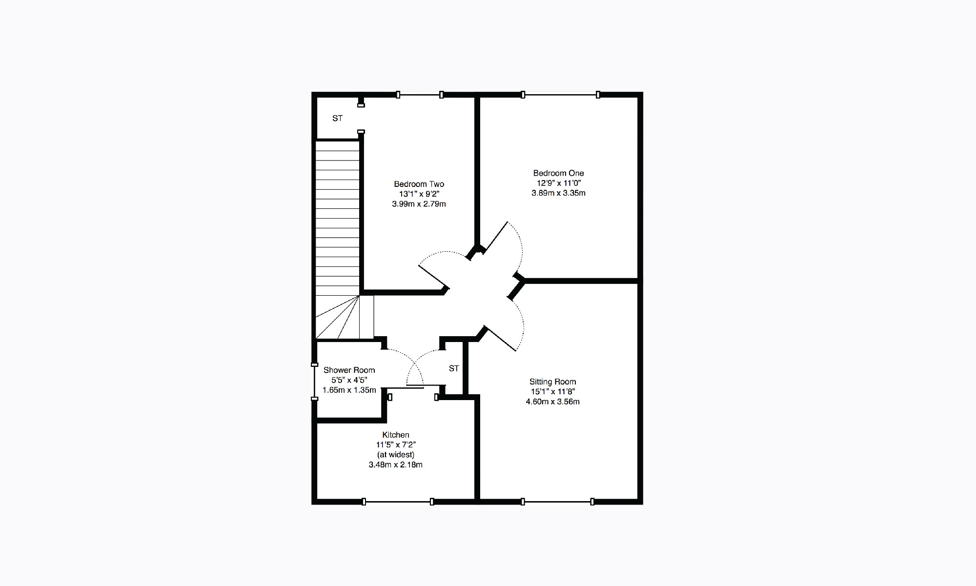 2 Bedrooms Flat for sale in Burnside Terrace, Redding, Falkirk FK2