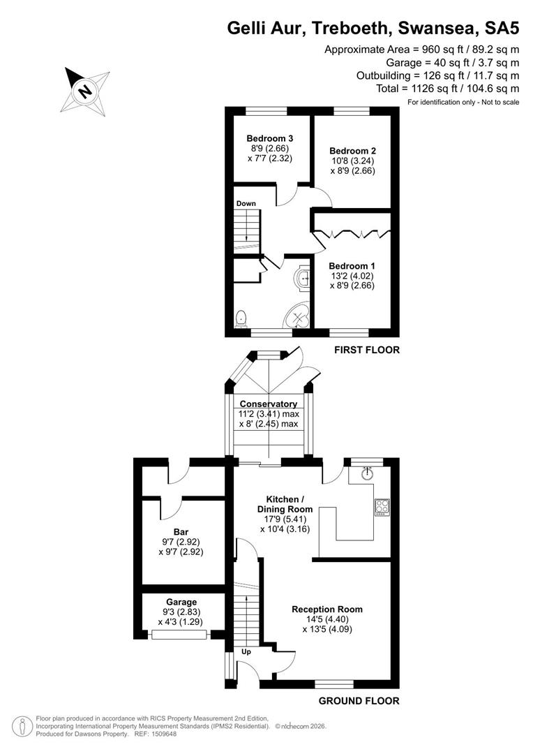 31, Gelli Aur, Swansea floorplan