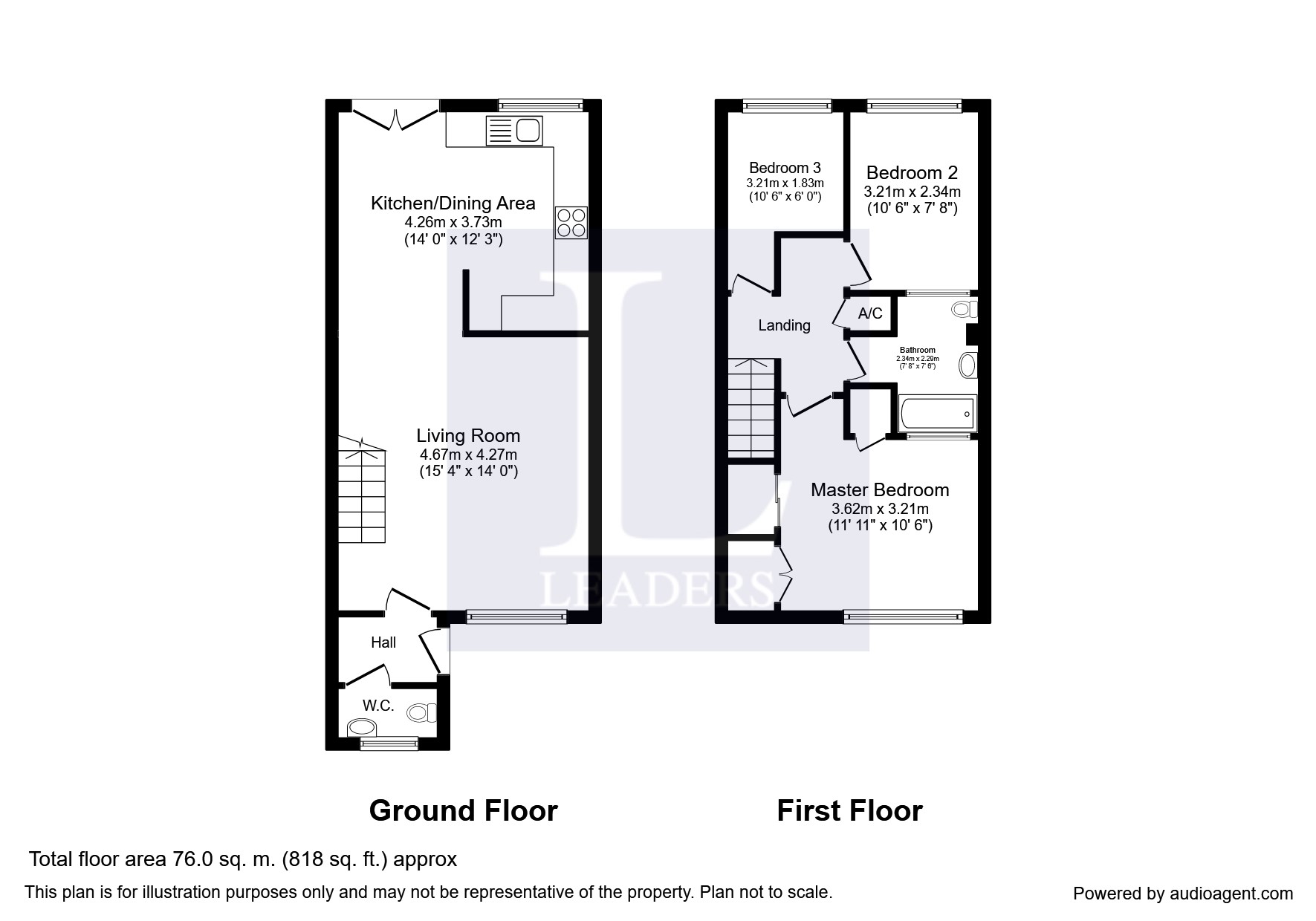 3 Bedrooms Terraced house to rent in Morgans Close, Wilstead, Bedfordshire MK45