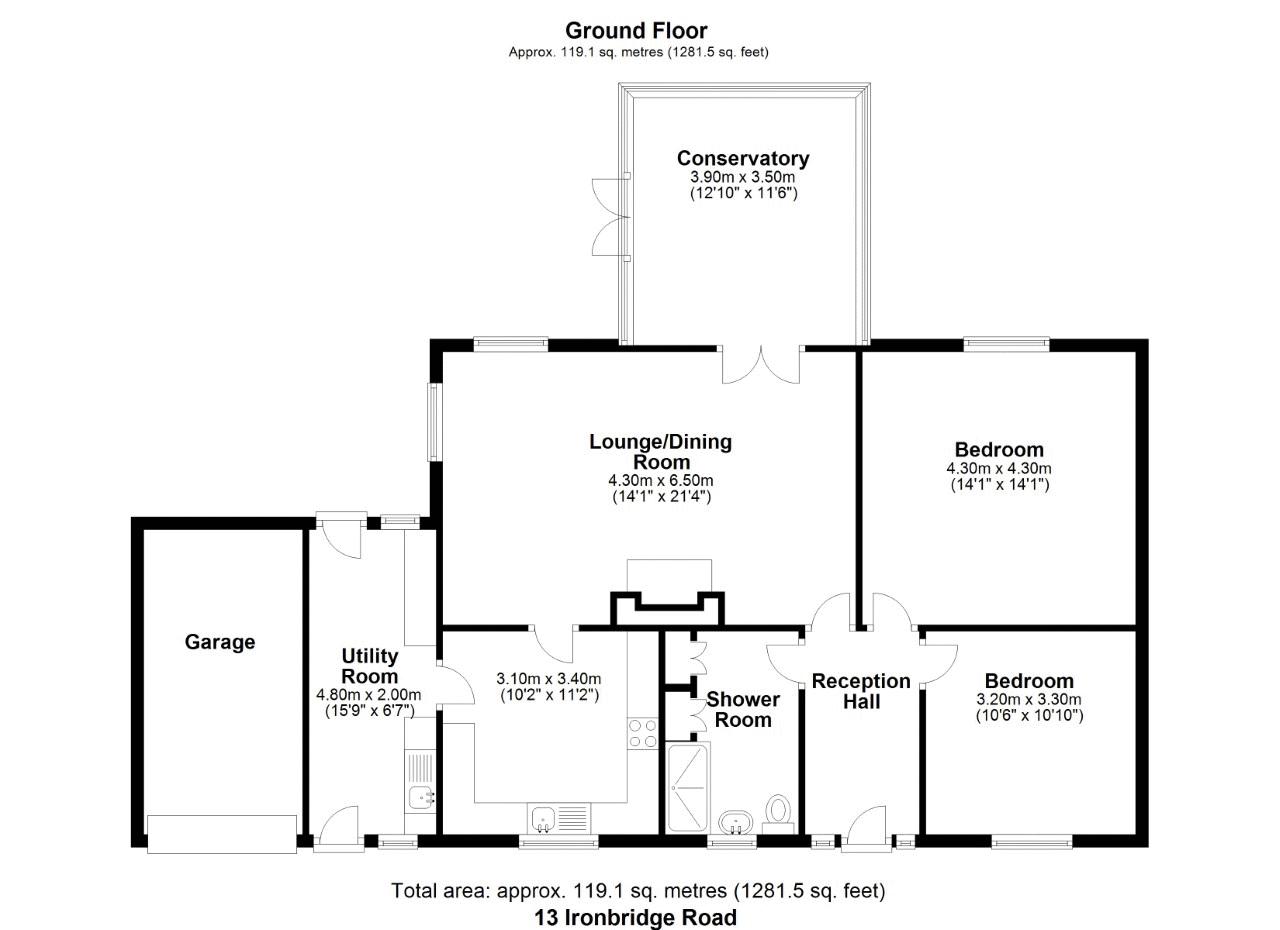 Lynwood, 13 Ironbridge Road, Jackfield TF8, 2 bedroom detached bungalow