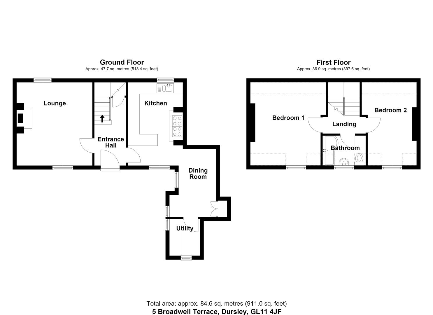 Hereford House, 5, Broadwell Terrace, Dursley floorplan