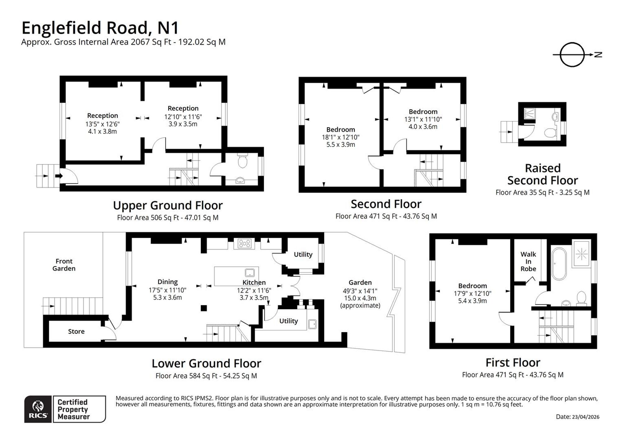 136, Englefield Road, London floorplan