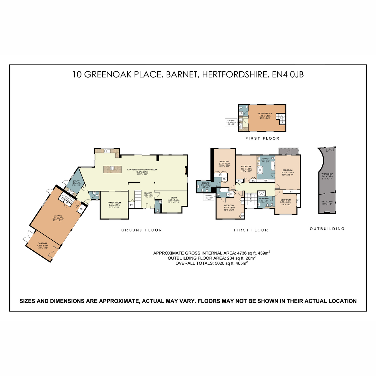 10, Greenoak Place, Hadley Wood floorplan
