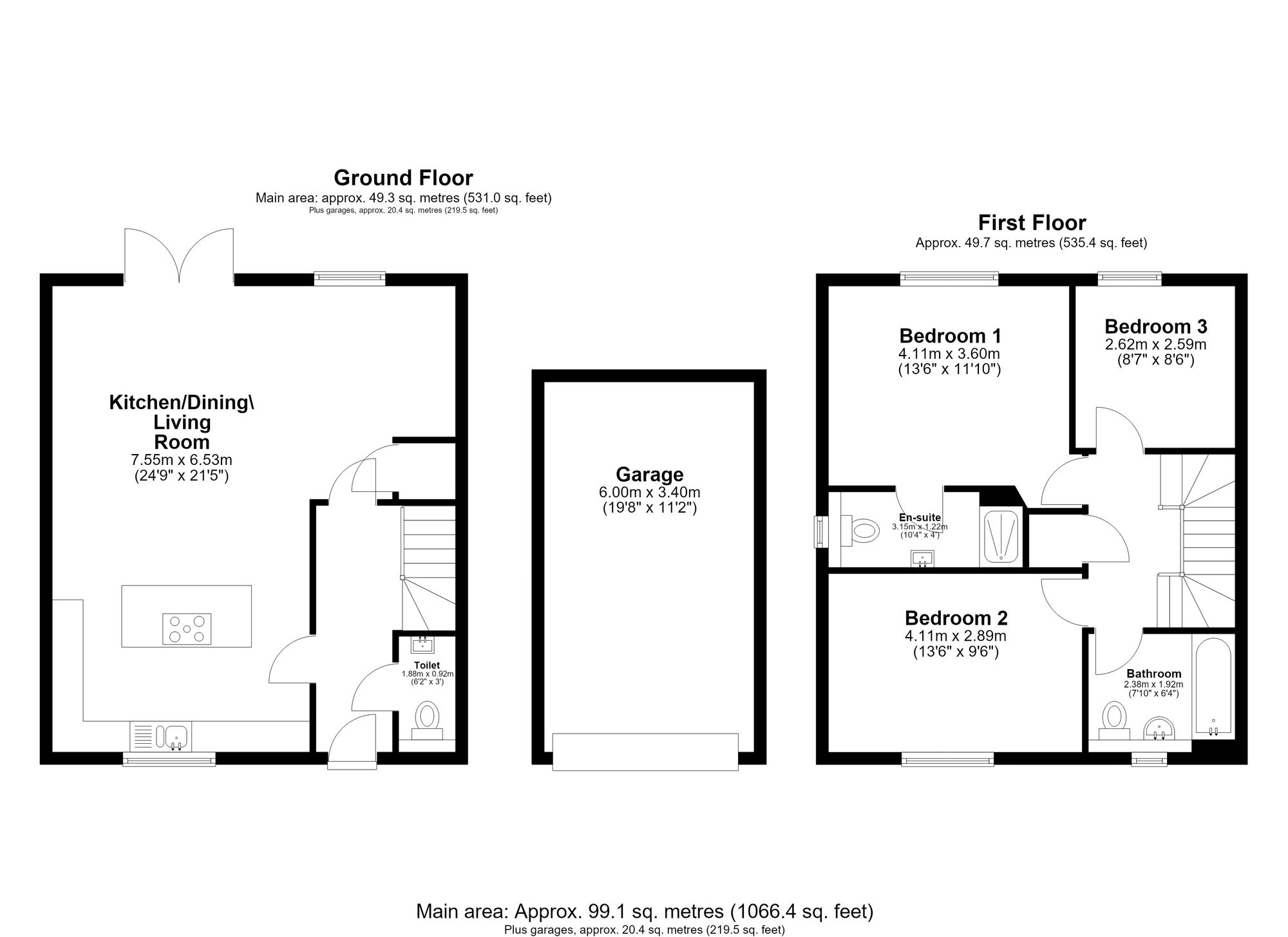 Plot One, Chapel Lane, Wicken floorplan