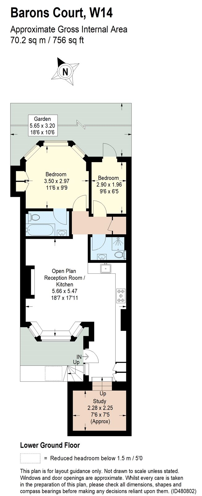 2 Bedrooms Flat for sale in Barons Court Road, West Kensington, London W14