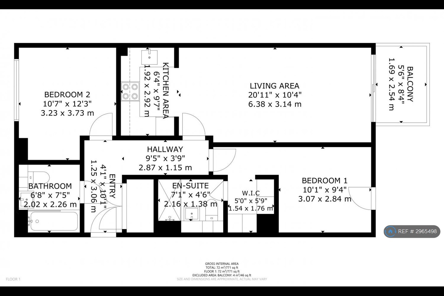 Flat, Keats Apartments Saffron Central Square, Croydon floorplan