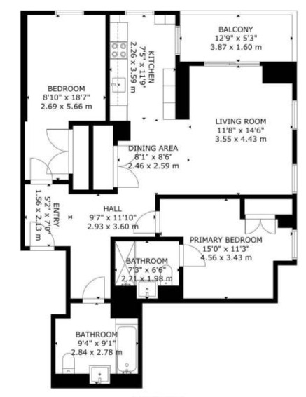 1806 One Thames Quay 222, Marsh Wall, London floorplan