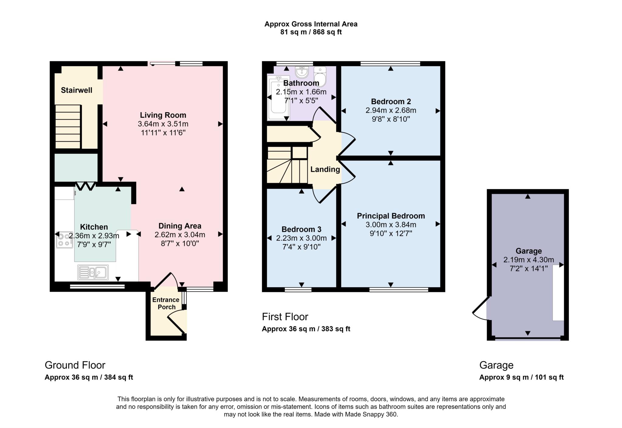1, Pippins Road, Tewkesbury floorplan