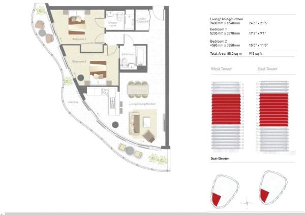 2 Bedrooms Flat for sale in Tidal Basin Road, Royal Docks E16