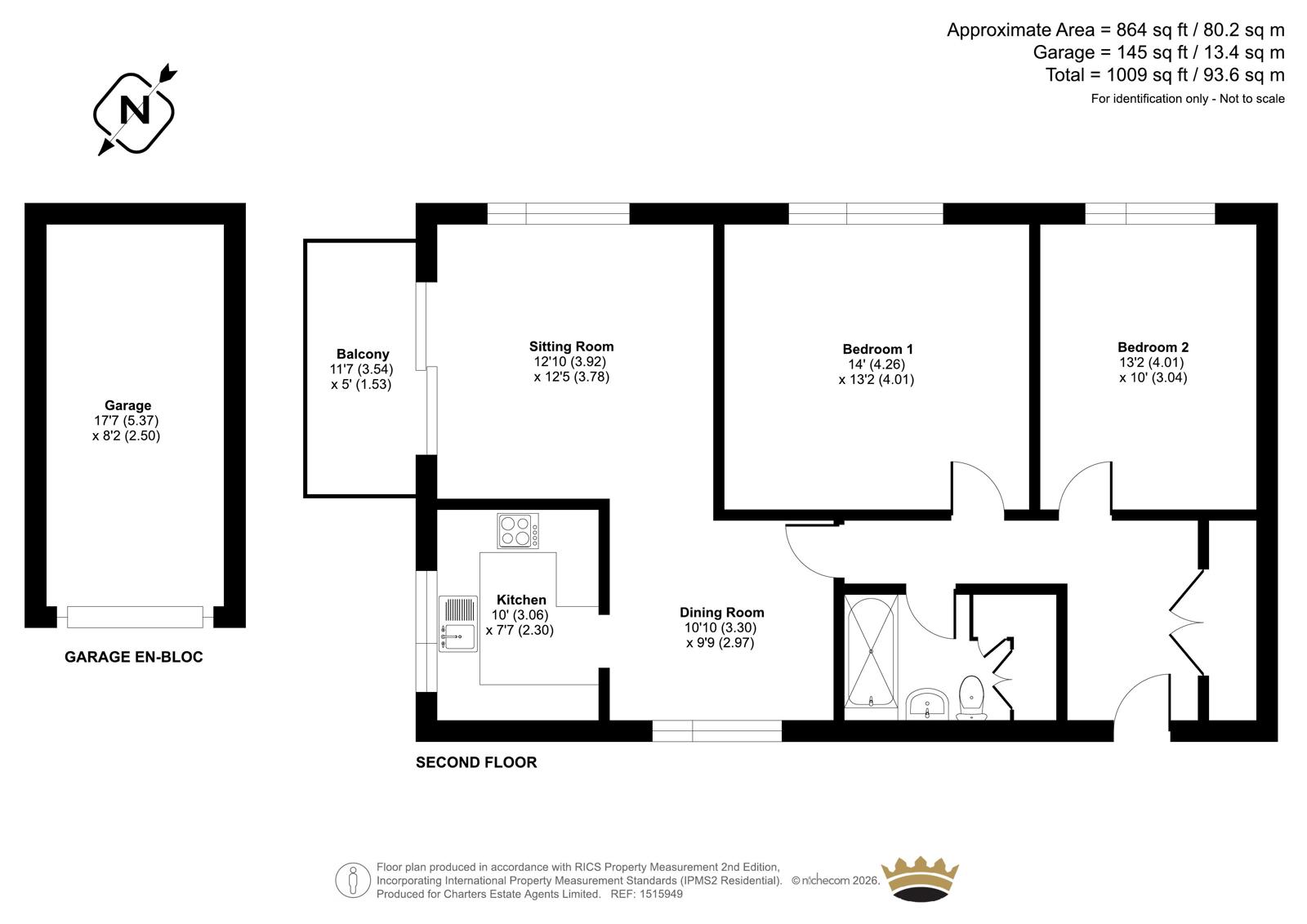 95, The Martlets, Littlehampton floorplan
