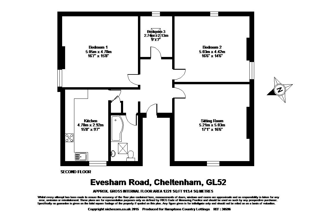 3 Bedrooms Flat to rent in Evesham Road, Cheltenham GL52