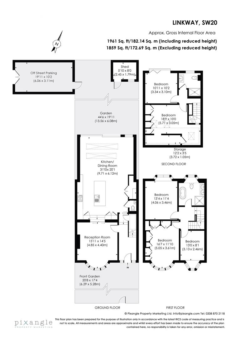 61, Linkway, Raynes Park floorplan
