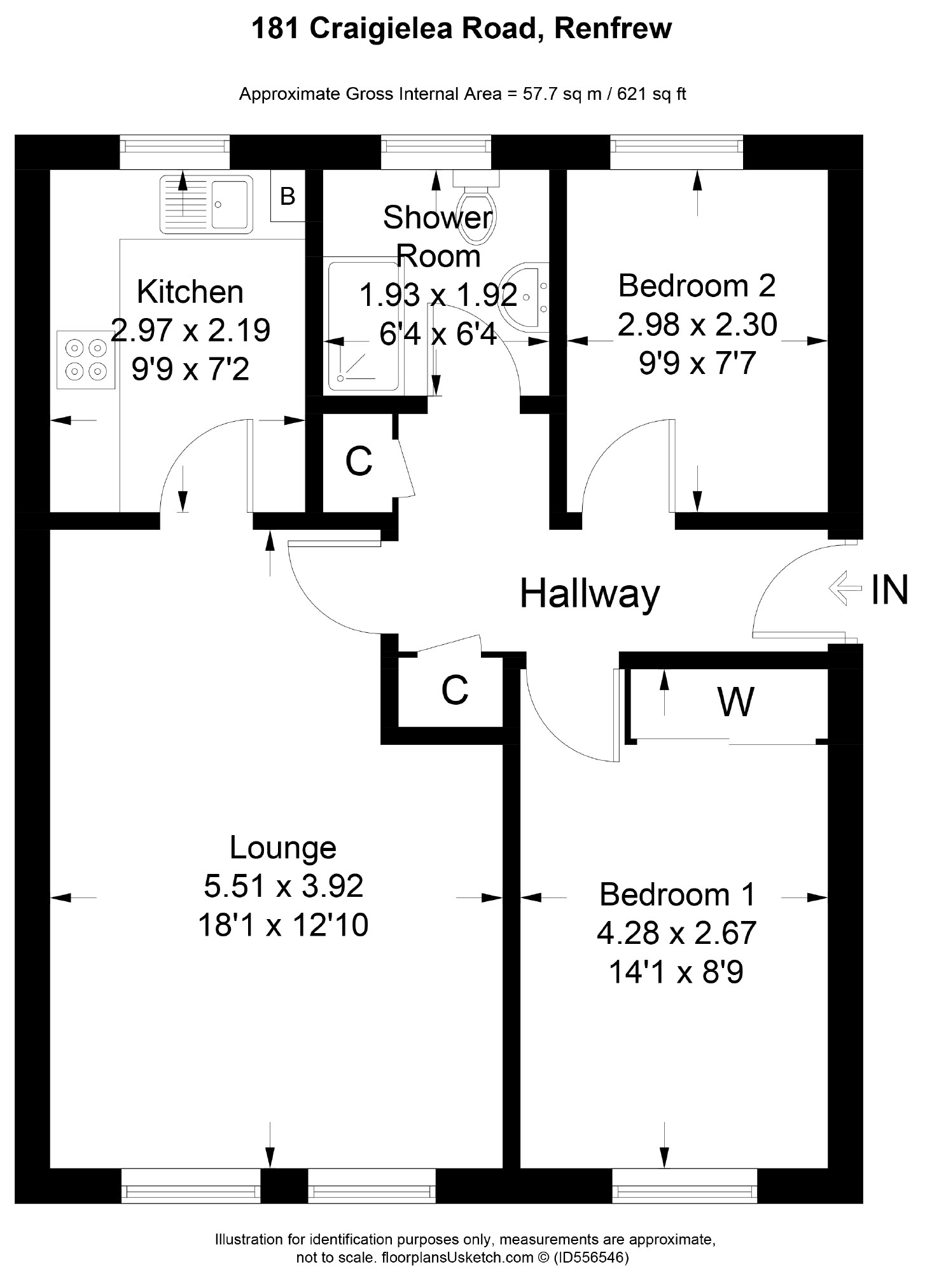 2 Bedrooms Flat for sale in Craigielea Road, Renfrew PA4