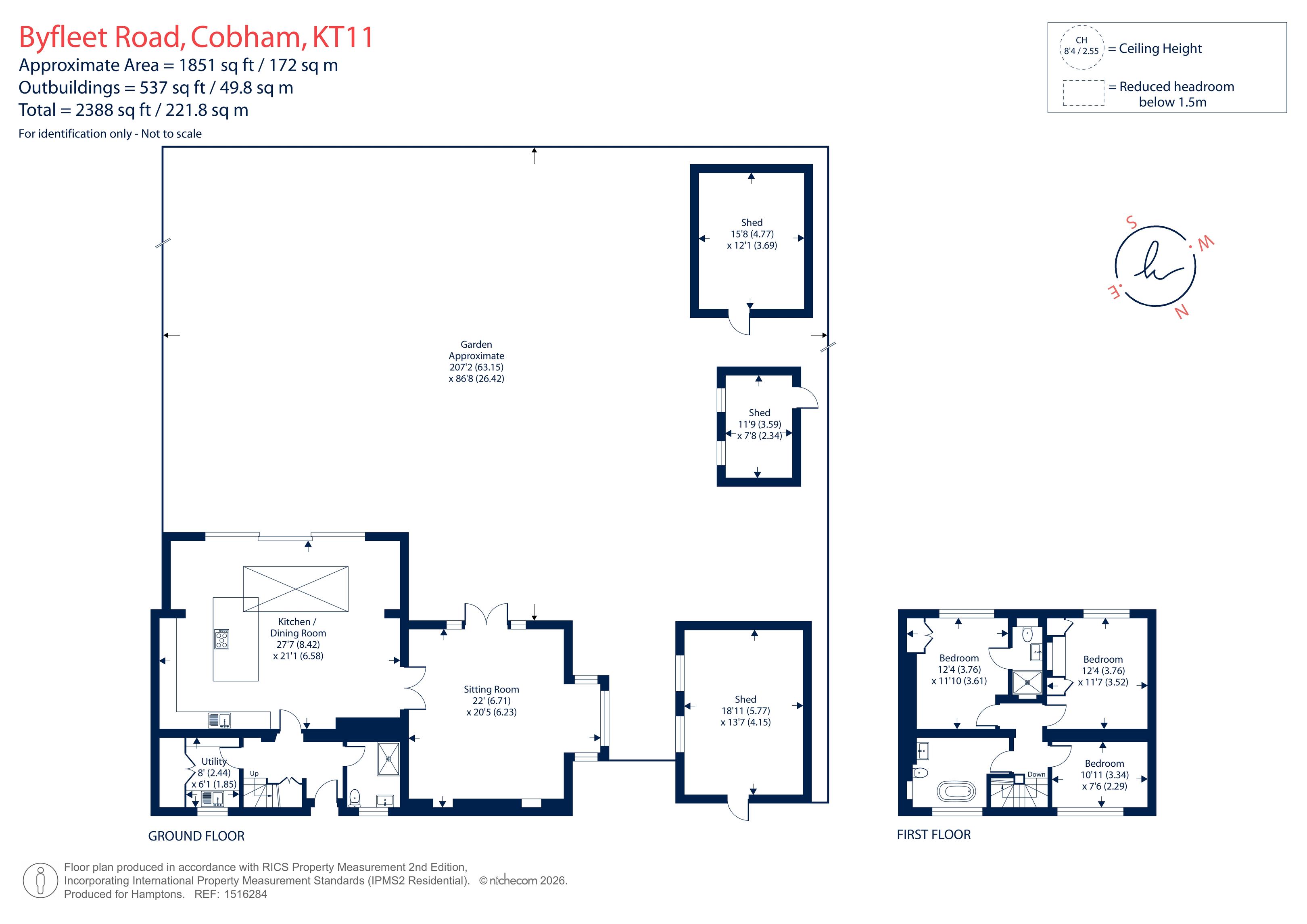 2, Foxholm Cottage, Byfleet Road, Cobham floorplan
