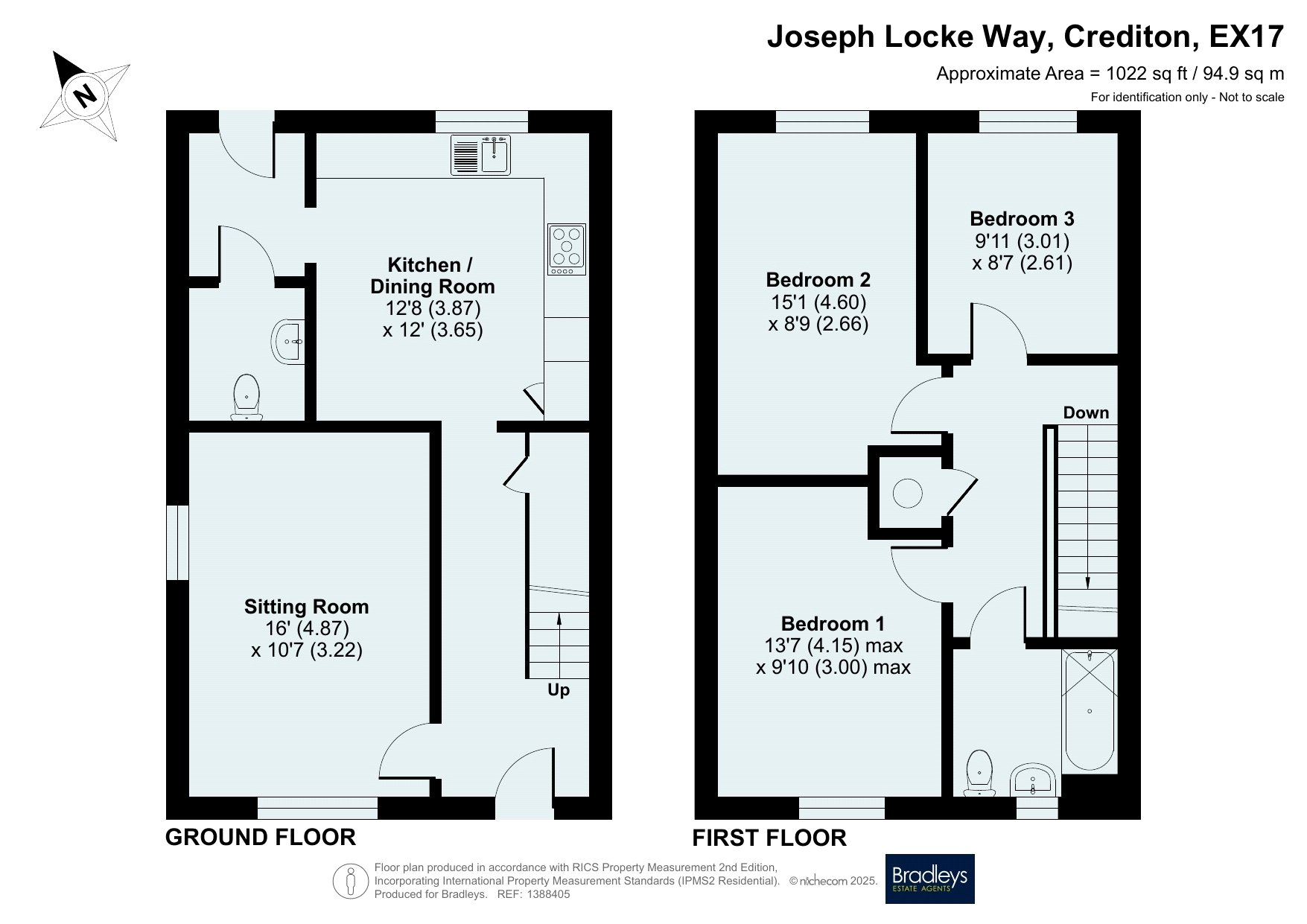 1 Joseph Locke Way, Crediton Devon, Devon floorplan