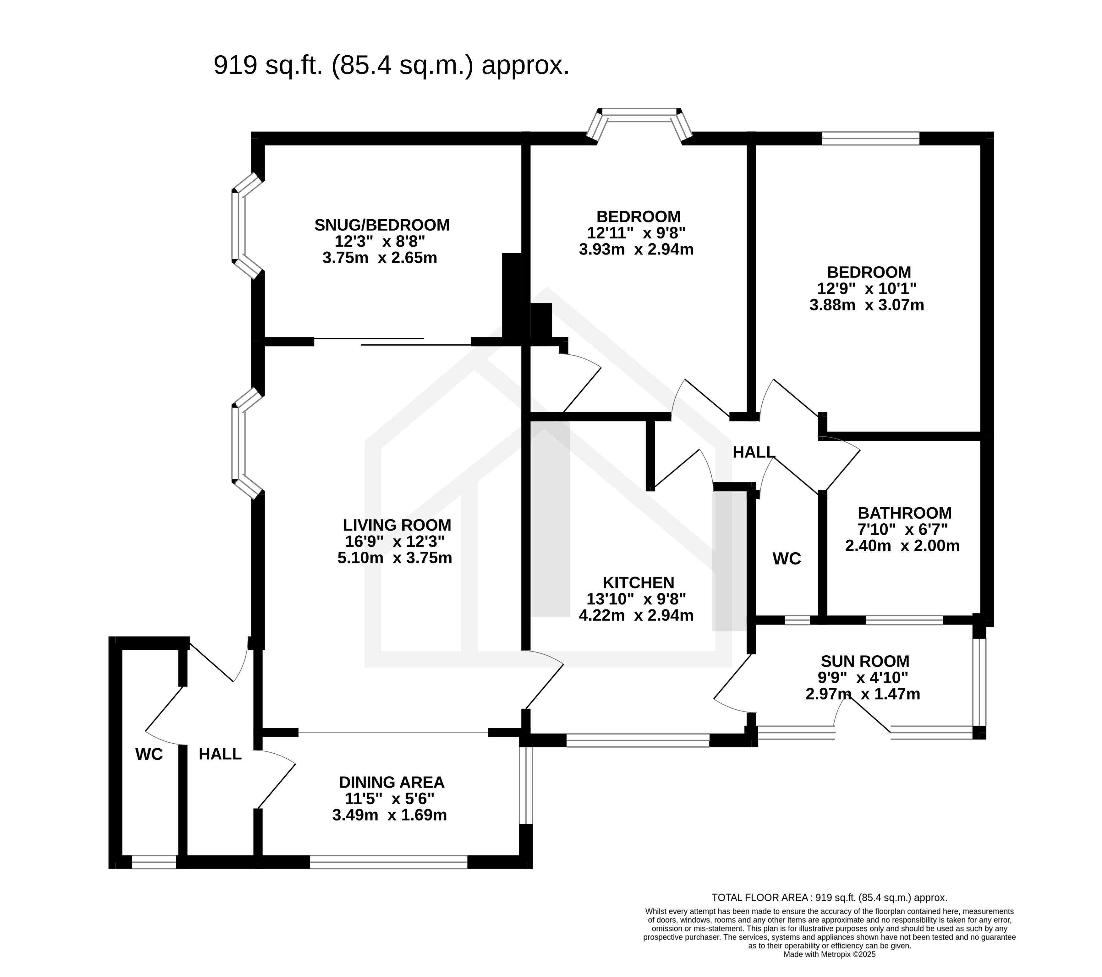 43, Kivernell Road, Milford-on-Sea  floorplan