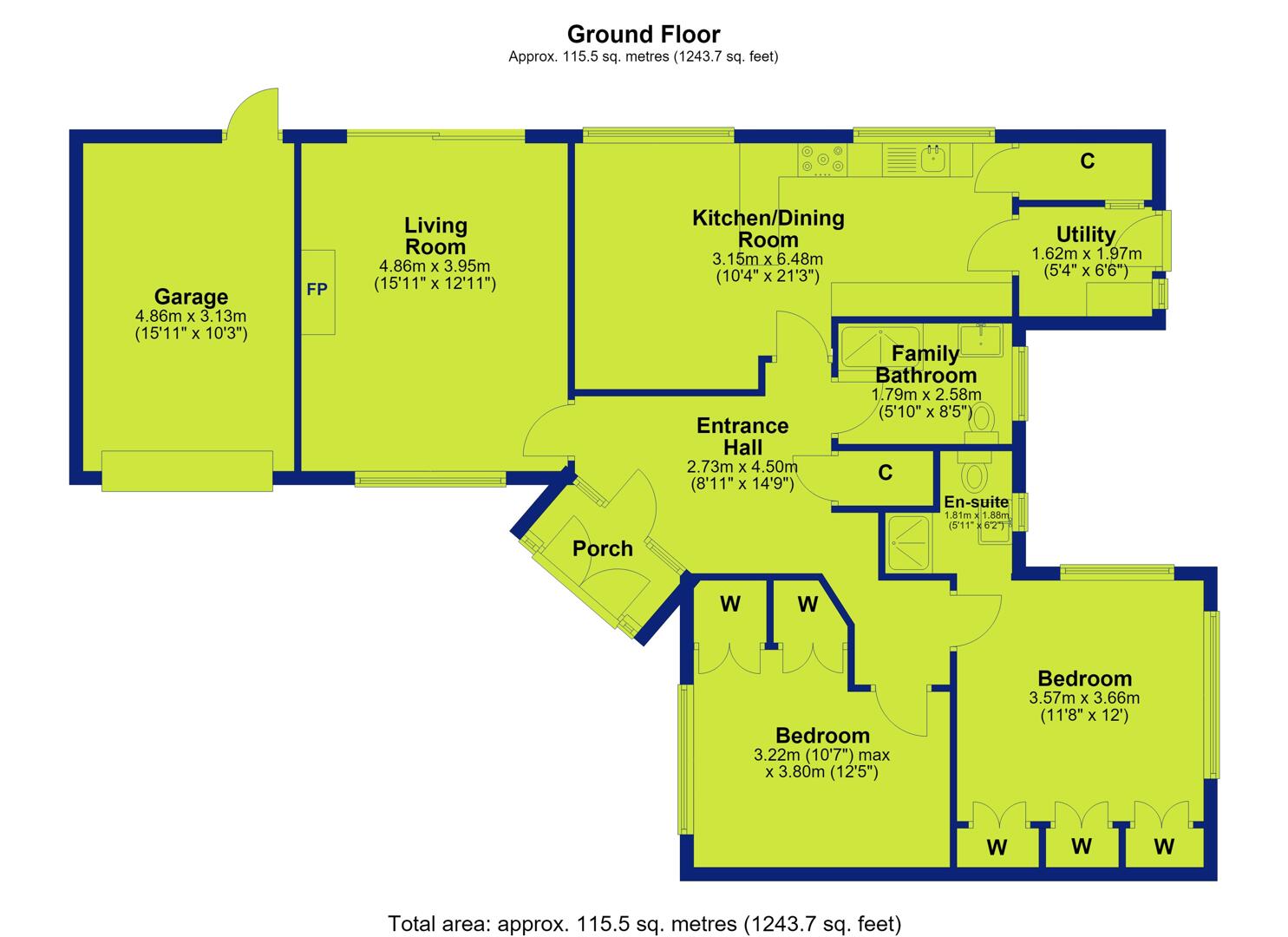 6, Mowbray Gardens, Nottingham floorplan