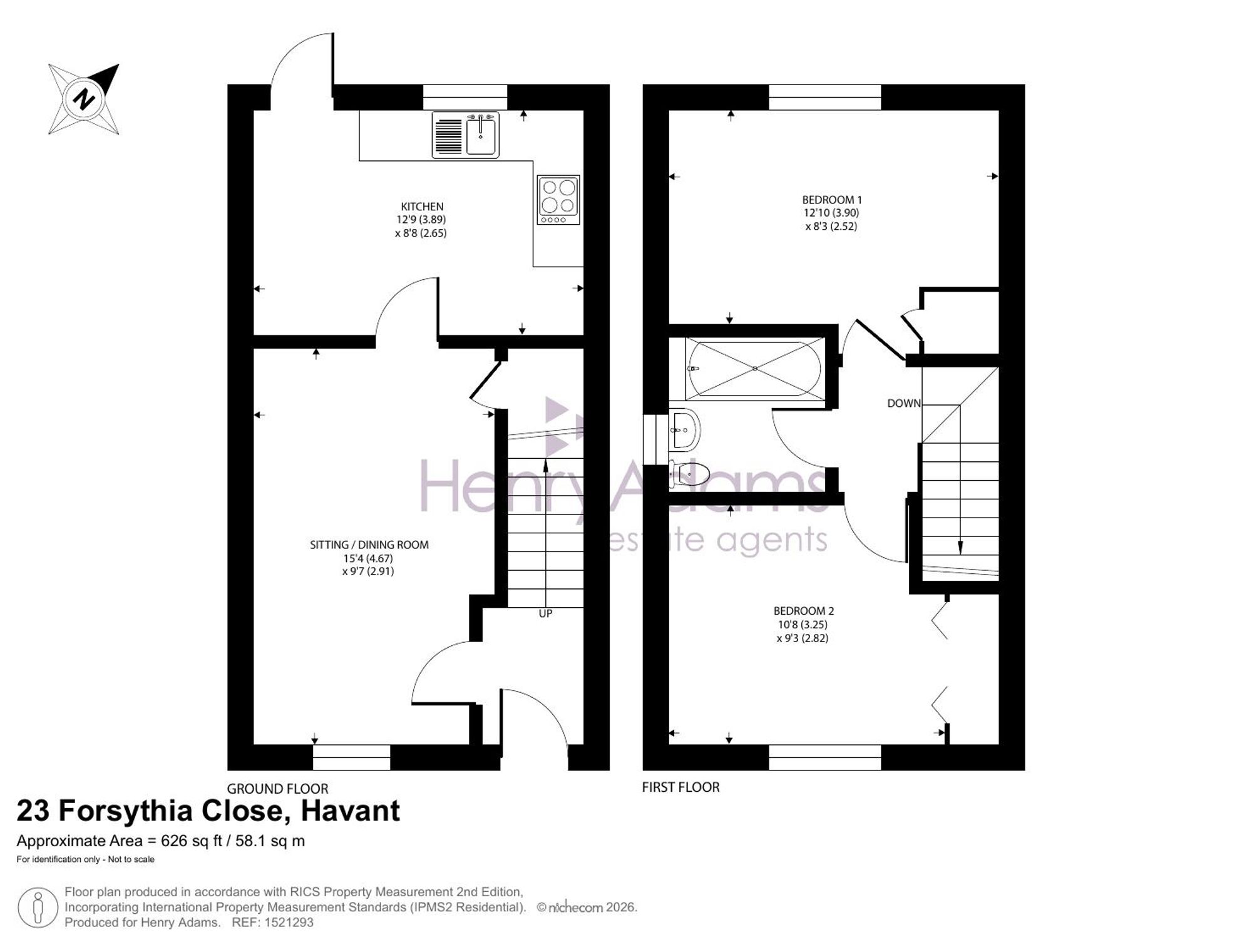 23 Forsythia Close, Havant floorplan