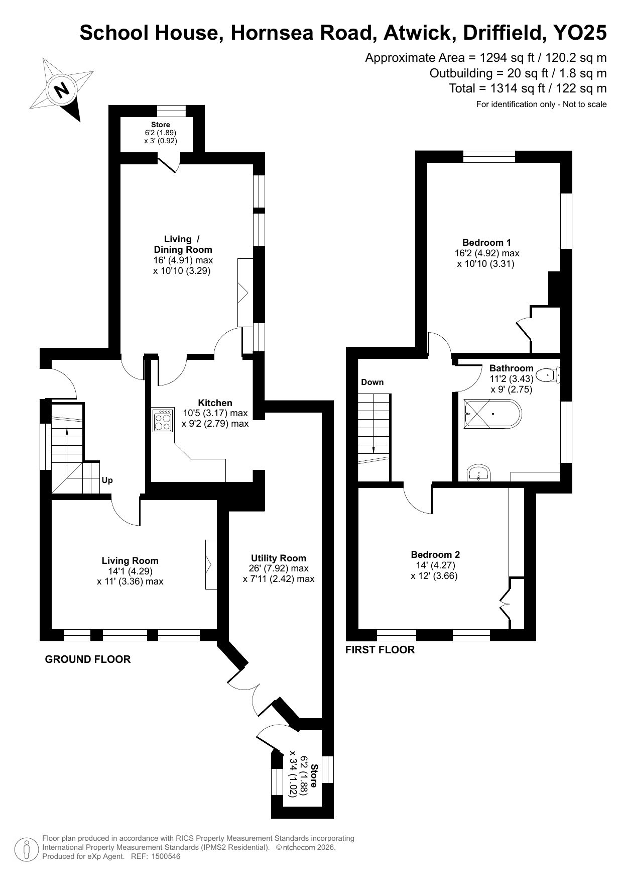 The Old School House, Hornsea Road, Atwick floorplan