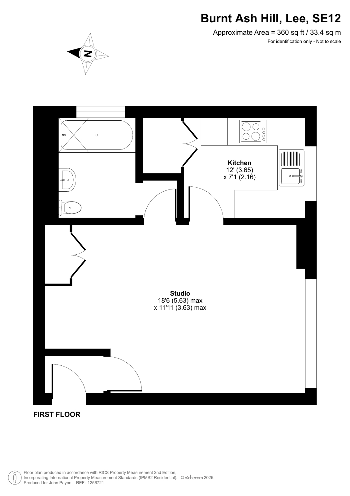 Flat 2, Ellesmere Court, 162, Burnt Ash Hill, Lee floorplan