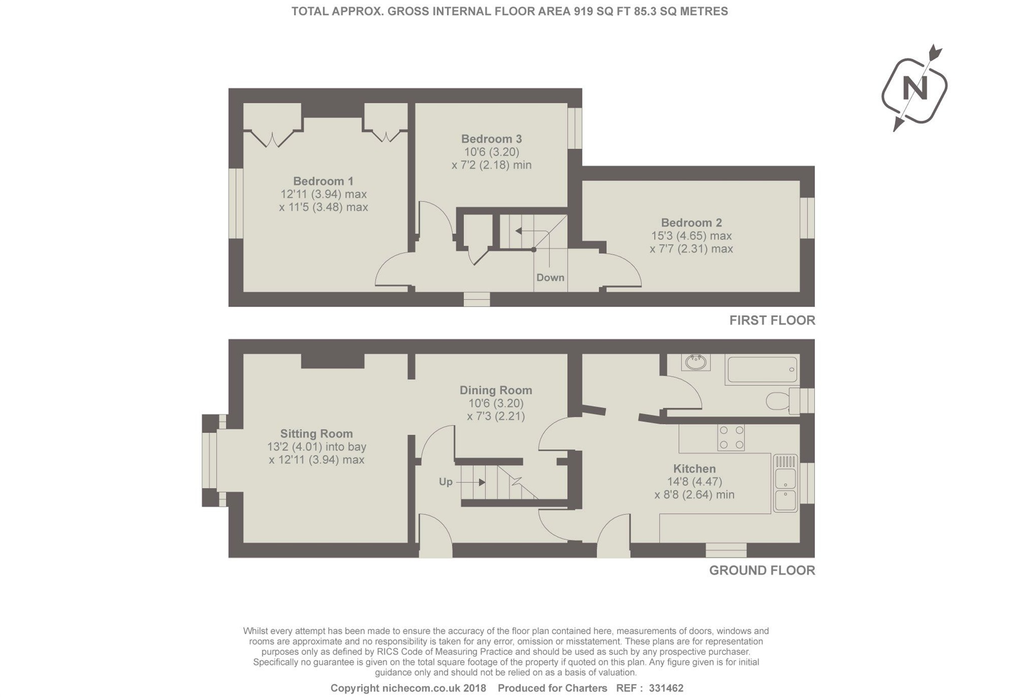 3 Bedrooms Semi-detached house for sale in Ridgway Hill Road, Farnham, Surrey GU9