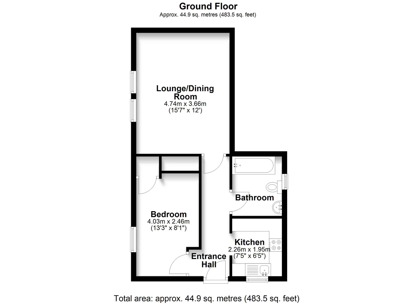110,Flat 6, Hamilton Court, Pen-y-lan Road, Cardiff floorplan