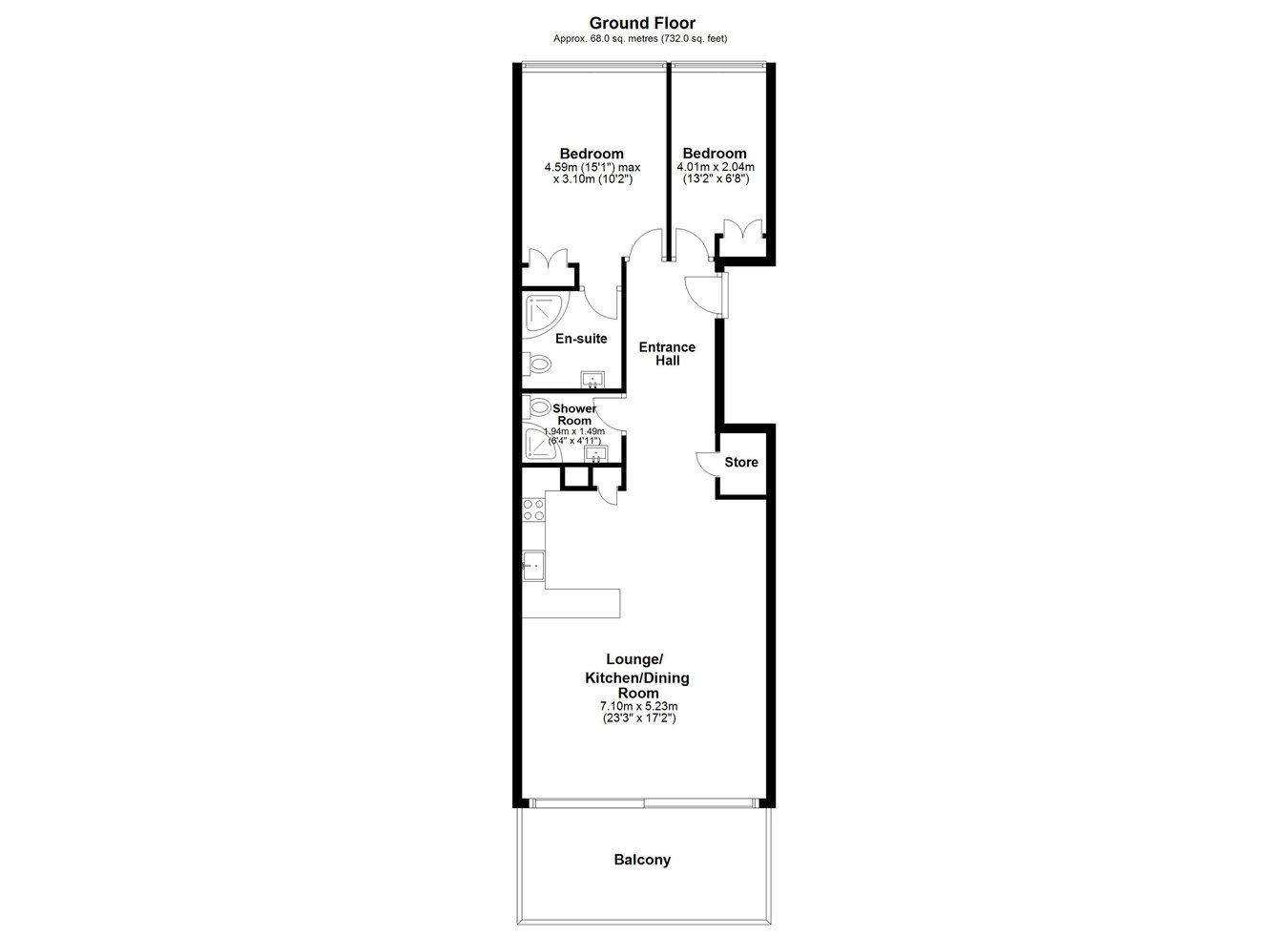 Whitecliffs, The Leas, Folkestone floorplan