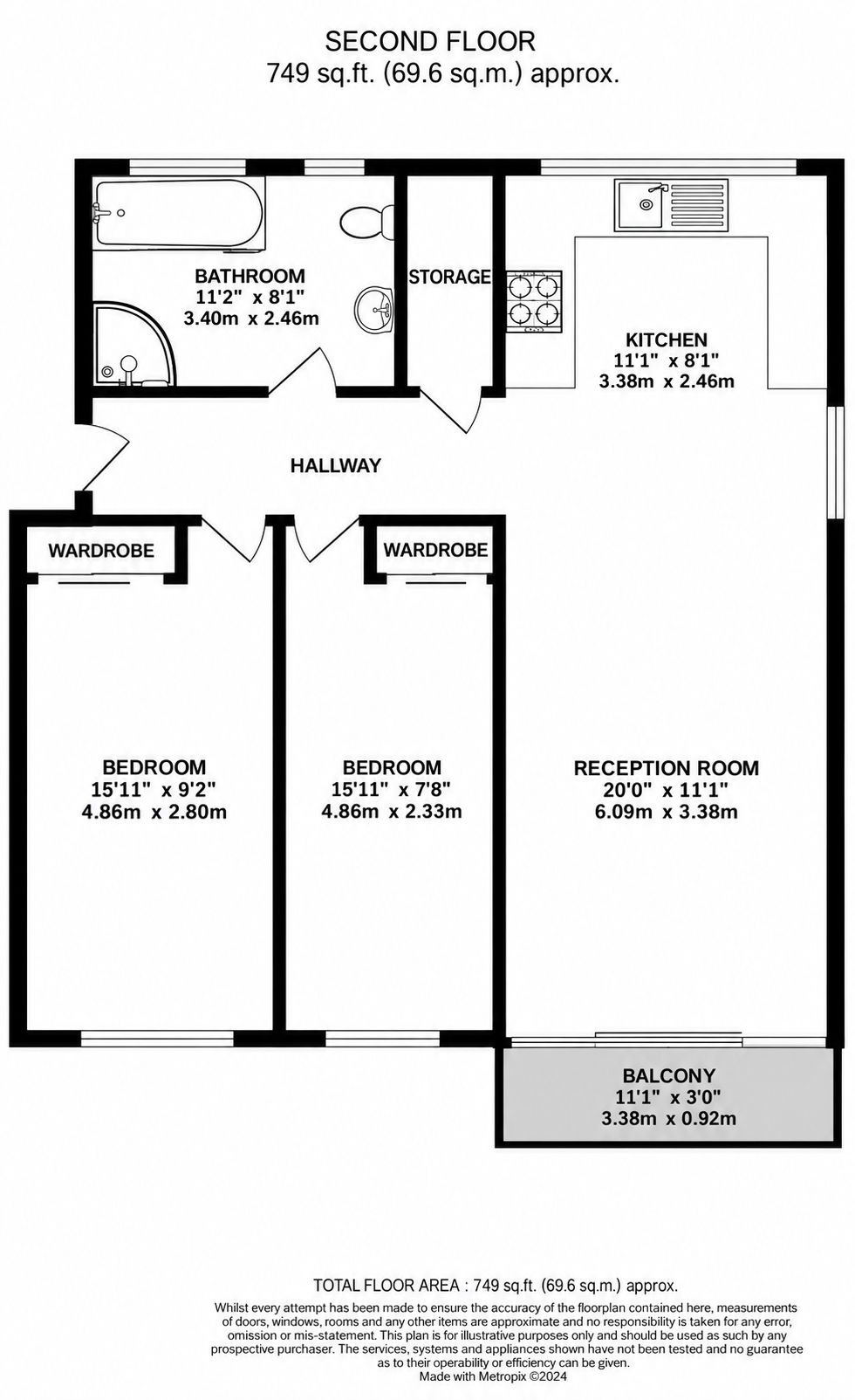 11 Glen Court, Riverside Road, Staines-upon-Thames floorplan