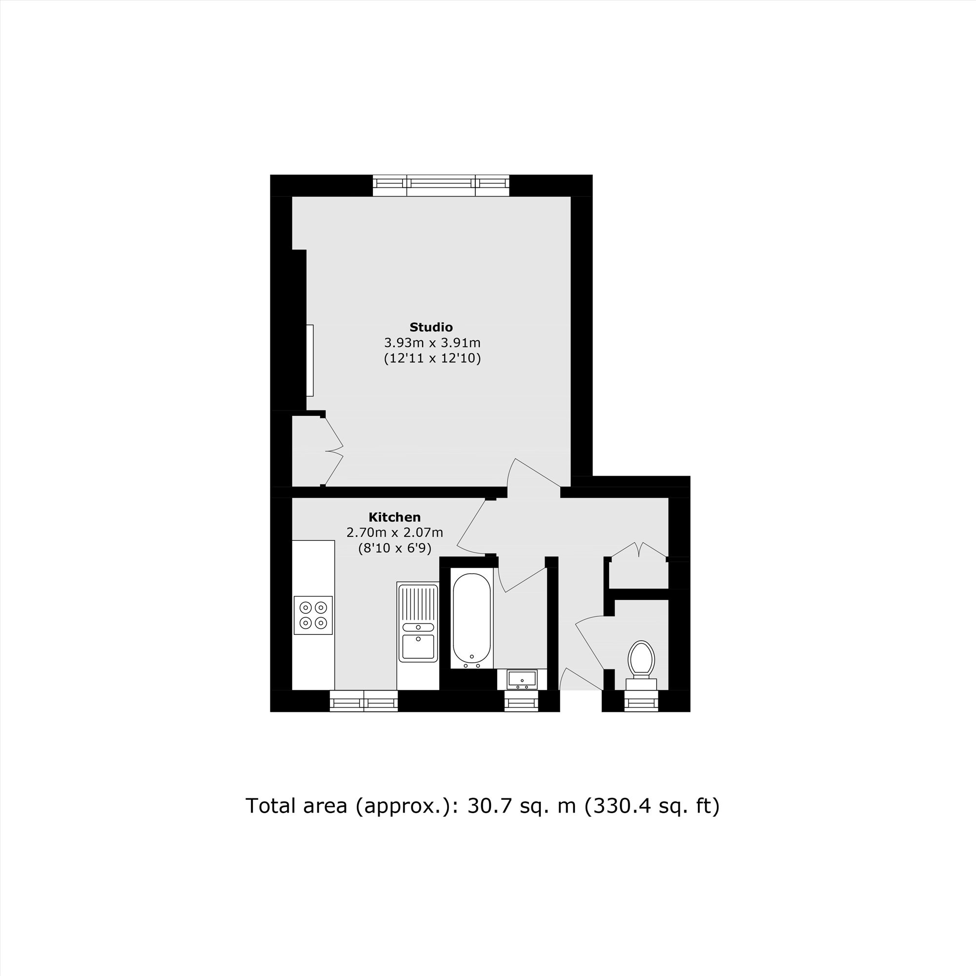 Flat 35, Evans House, White City Estate, London floorplan