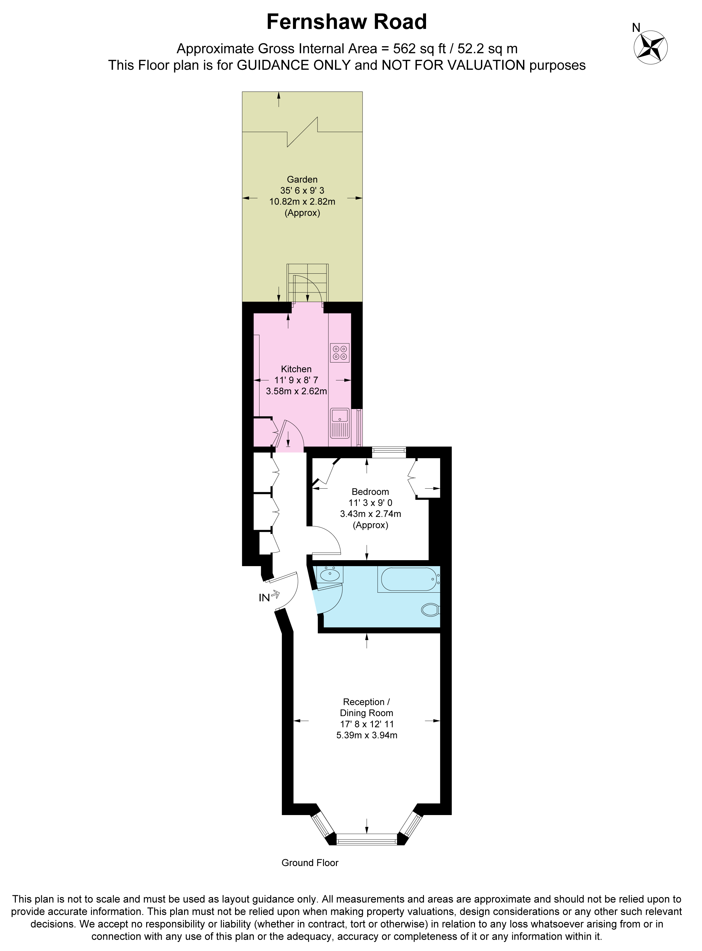 B, 23, Fernshaw Road, London floorplan