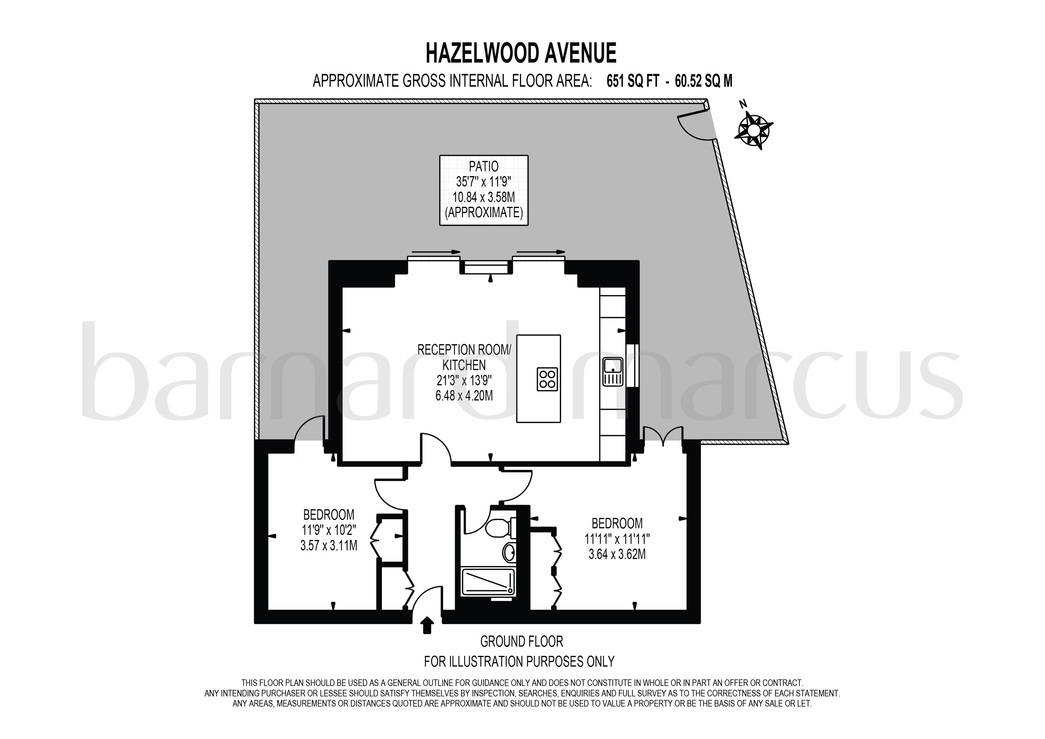 Flat 2, 1B, Hazlewood Avenue, Morden floorplan