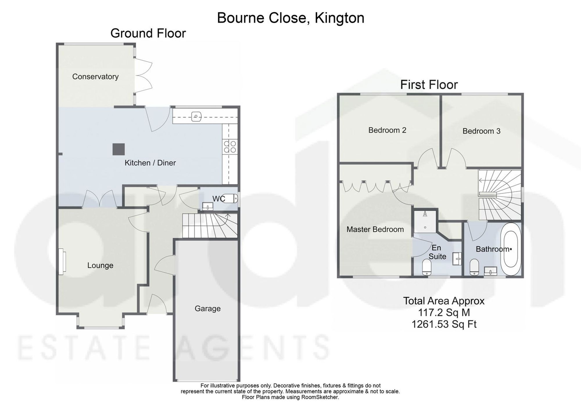 3 Bourne Close, Worcester floorplan
