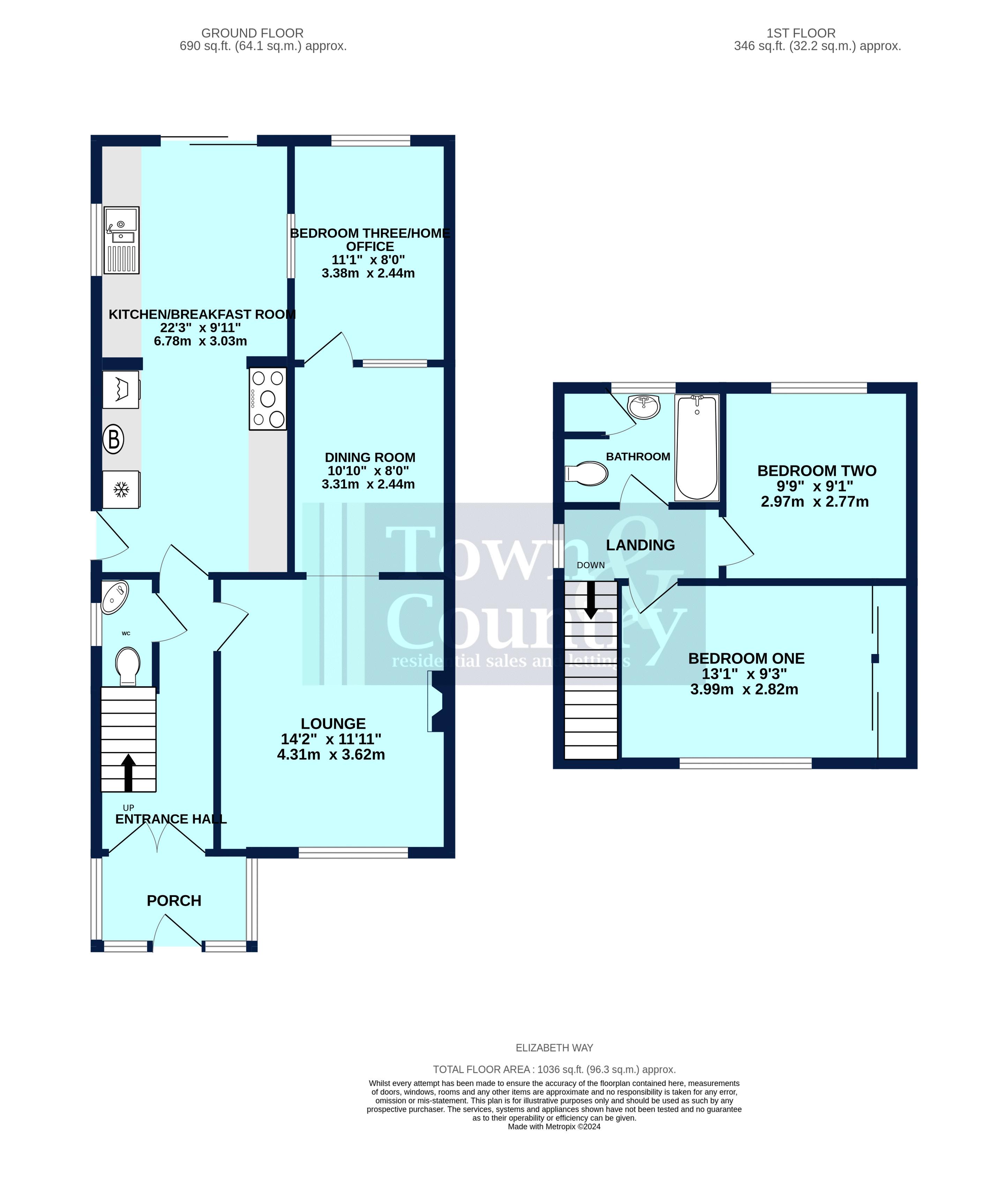 9, Elizabeth Way, Colchester floorplan