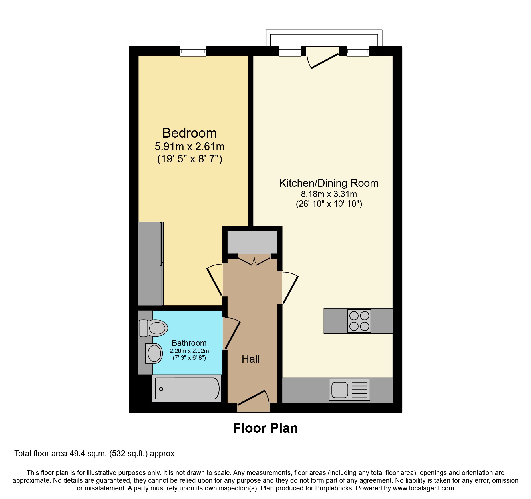 Flat 118/Enterprise Place, 175 Church Street East, Woking floorplan
