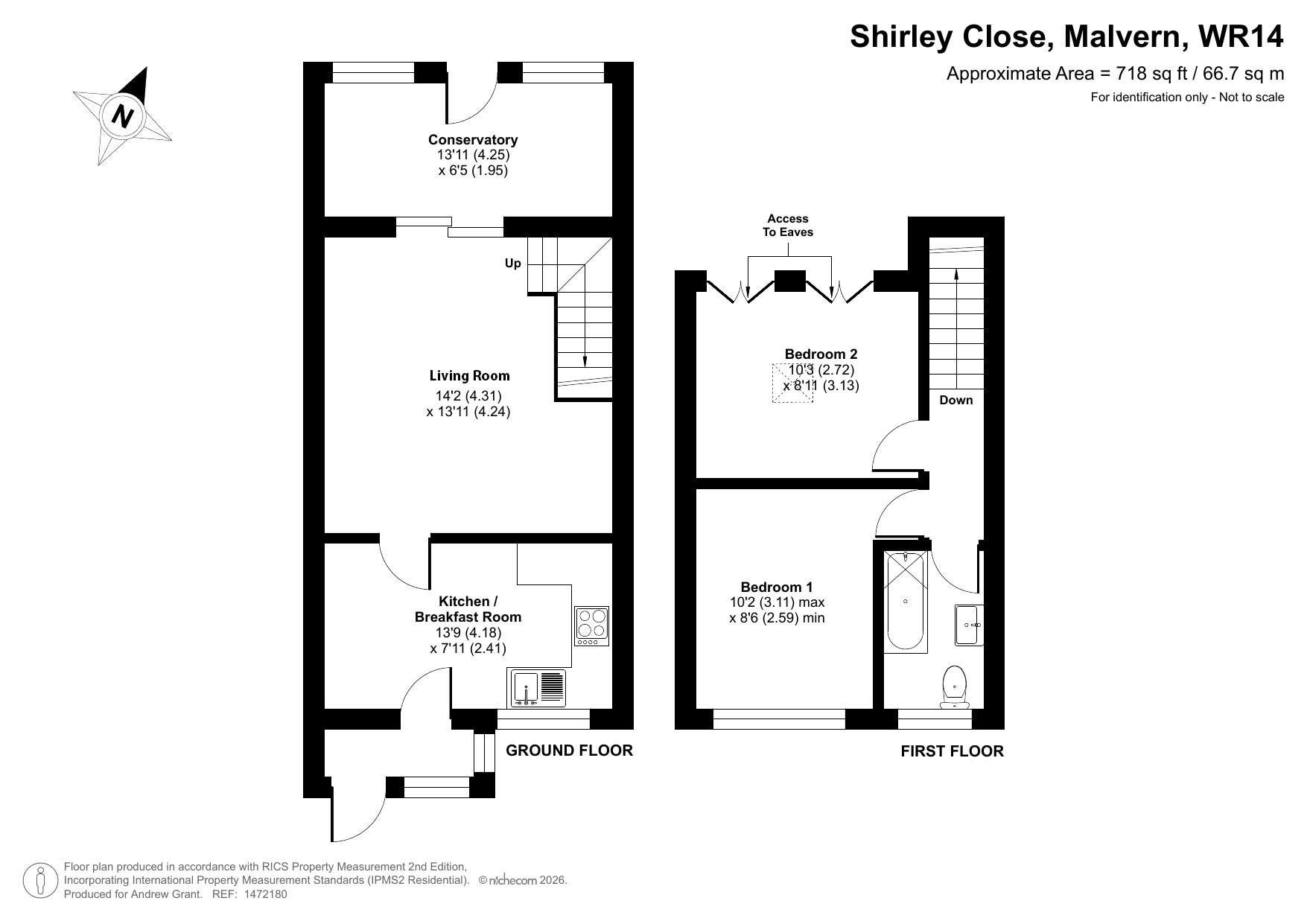 18, Shirley Close, Malvern floorplan