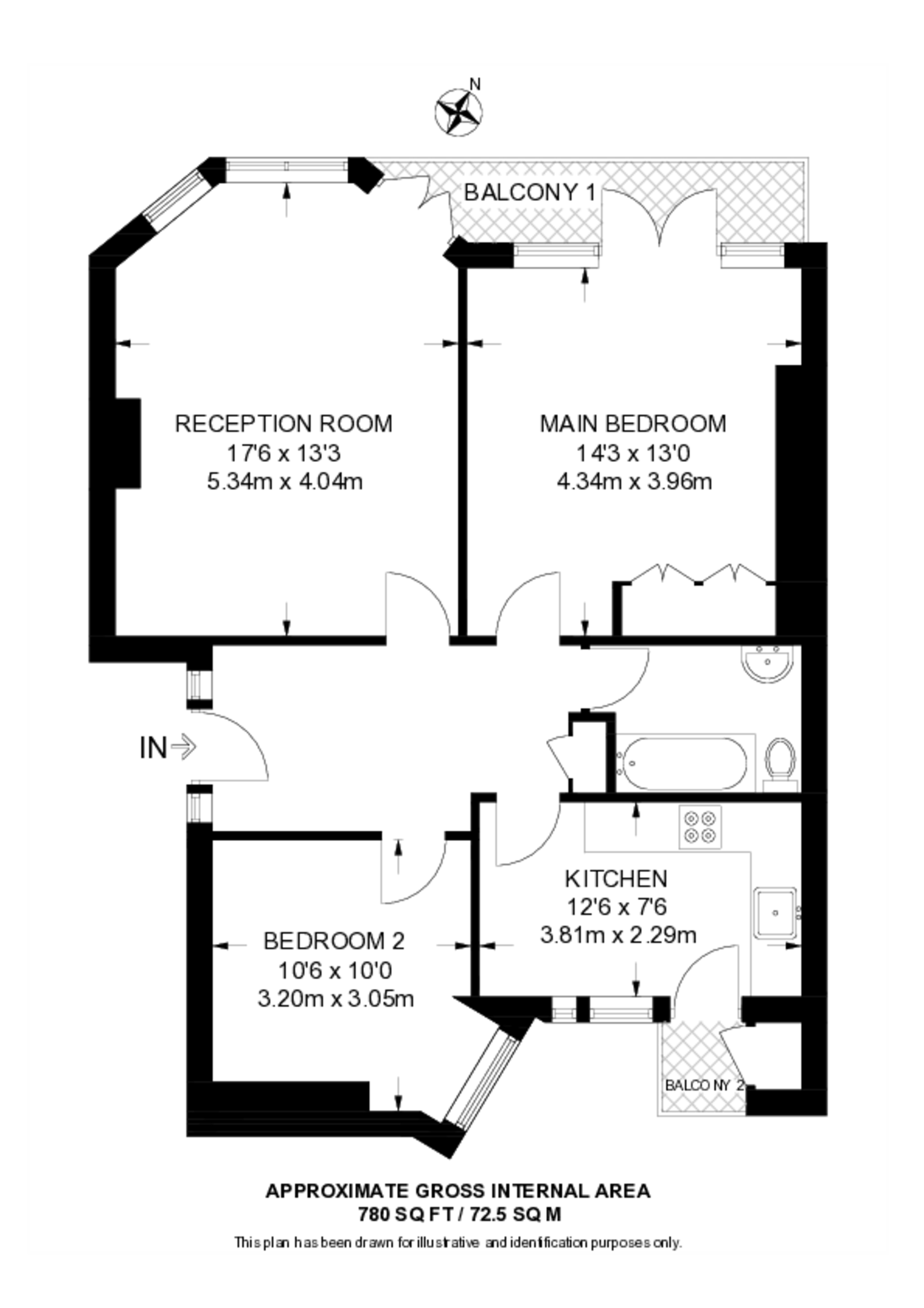 Prince of Wales Drive, Battersea floorplan