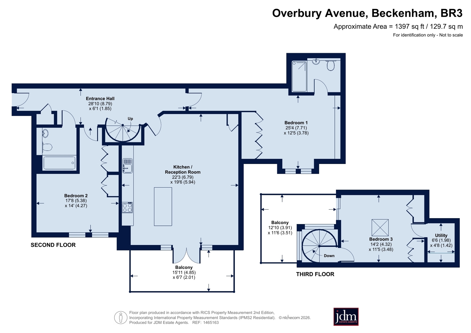 Flat 8 Piermont House, 84, Overbury Avenue, Beckenham floorplan