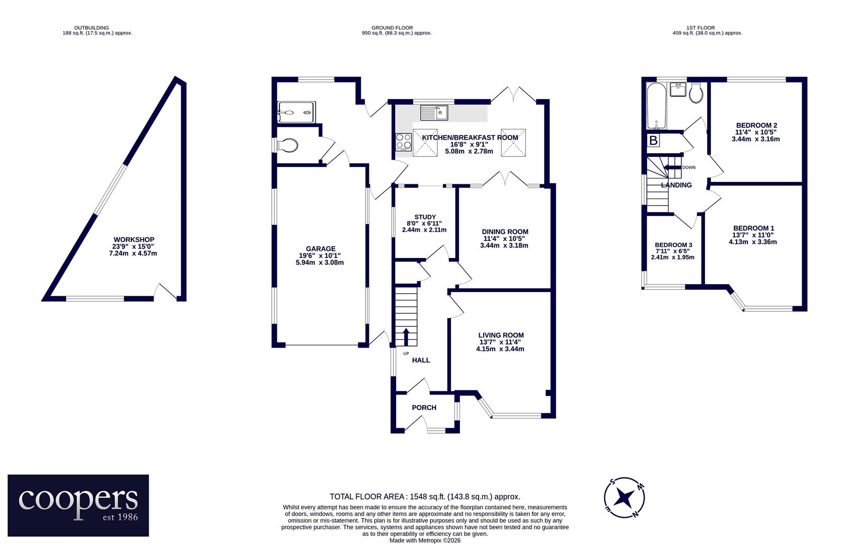 2, Burleigh Road, Hillingdon floorplan