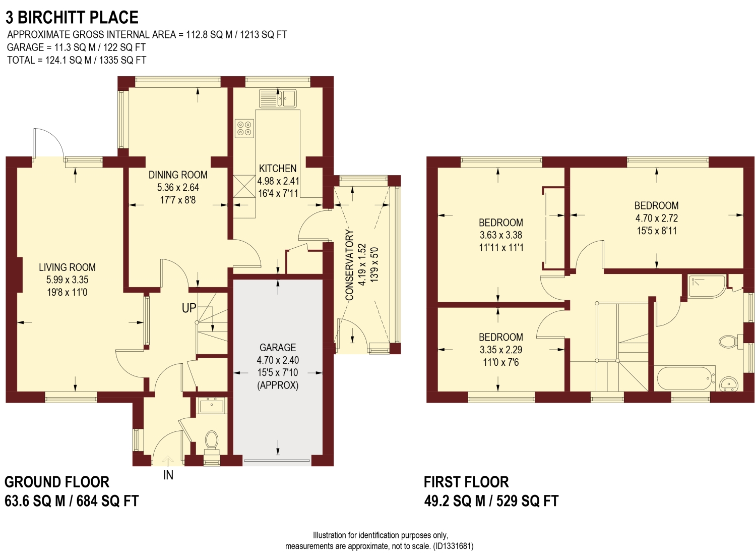 3, Birchitt Place, Sheffield floorplan