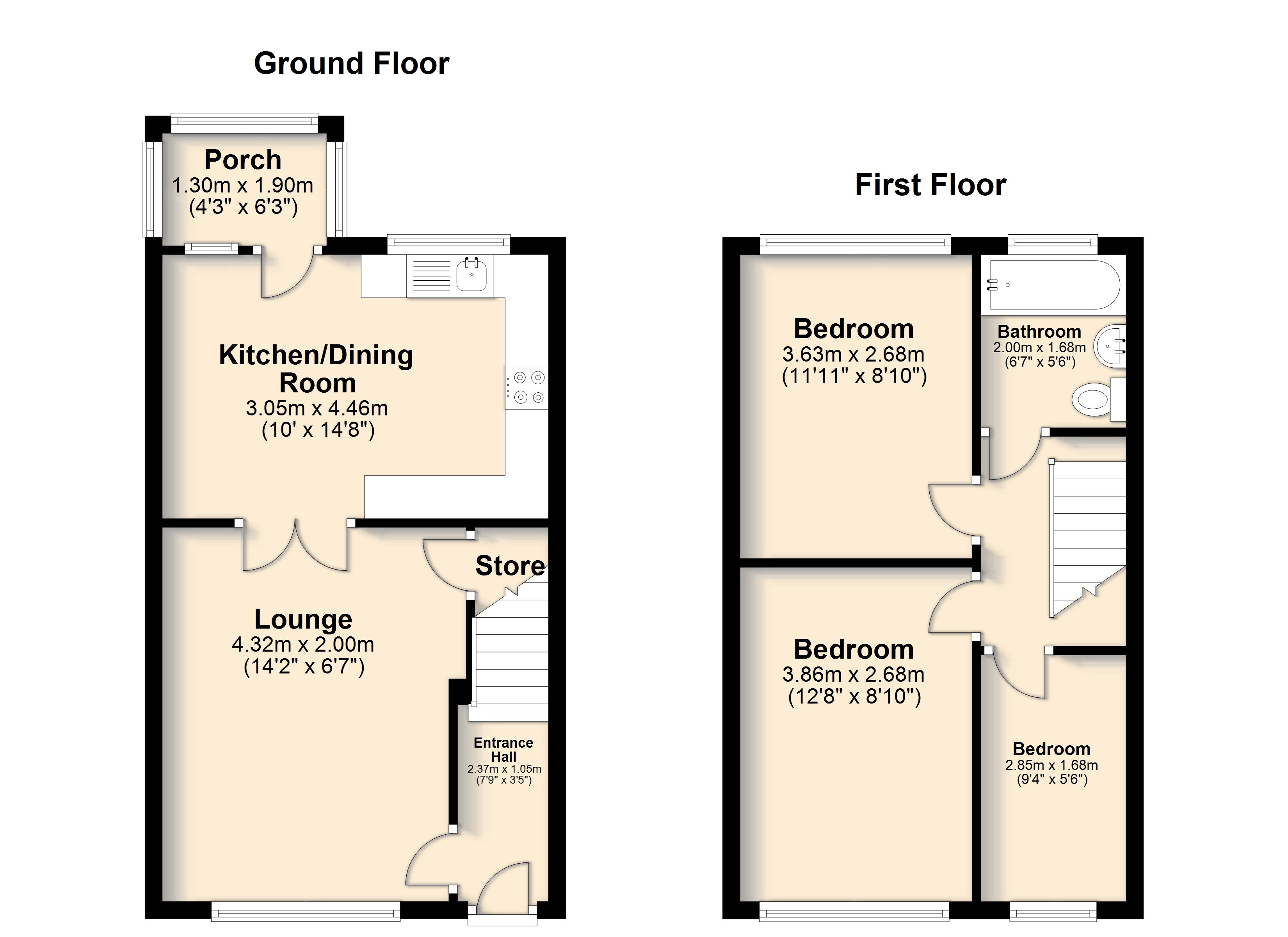 3 Bedrooms Terraced house for sale in Glendale Close, Barnsley S75